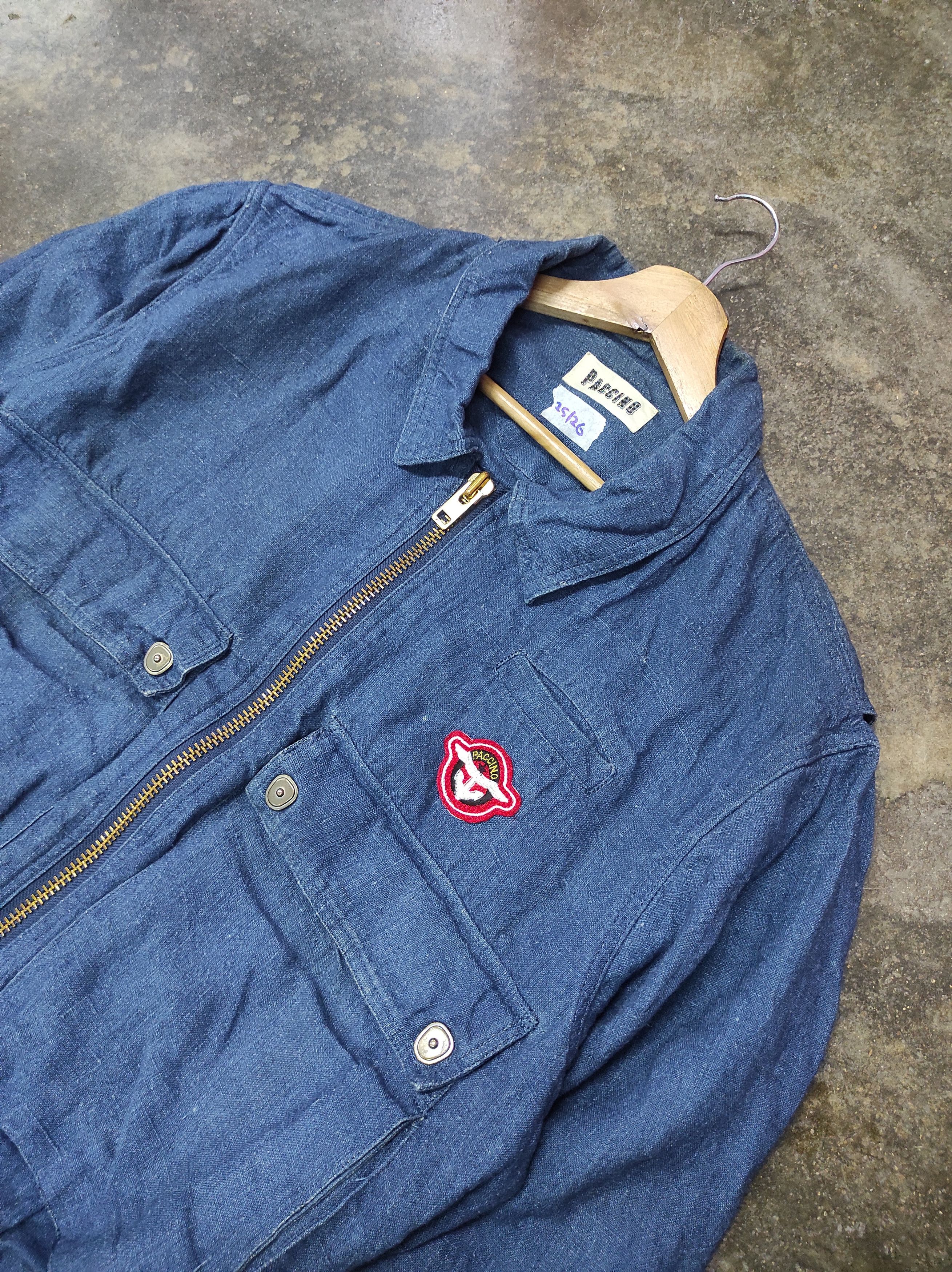 Japanese Brand VINTAGE PACCINO DENIM BOMBER JACKET Size US L / EU 52-54 / 3 - 3 Thumbnail