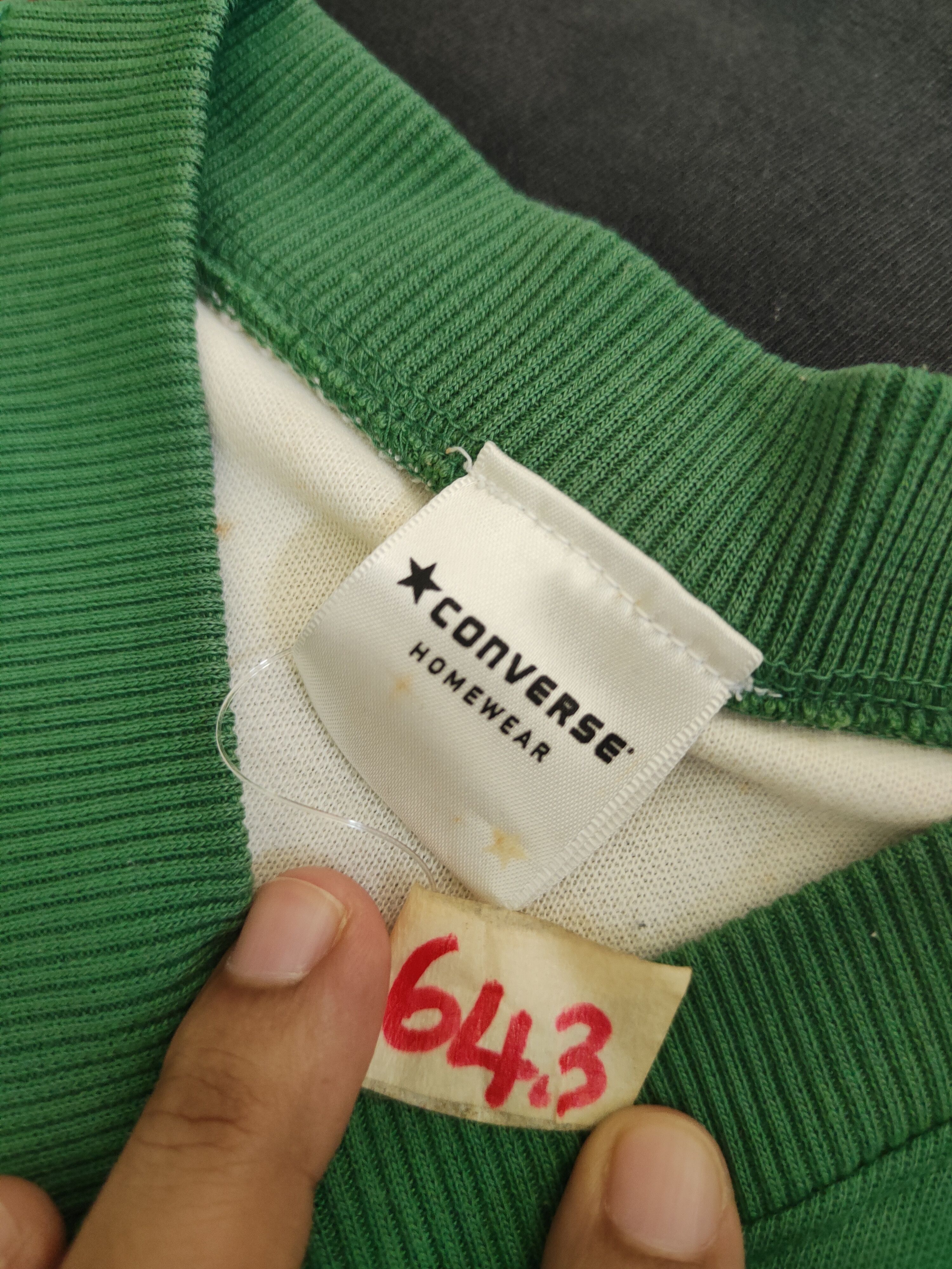 Converse DL Converse Green Ivory Long Sleeve T-shirts #643 Size US S / EU 44-46 / 1 - 11 Thumbnail