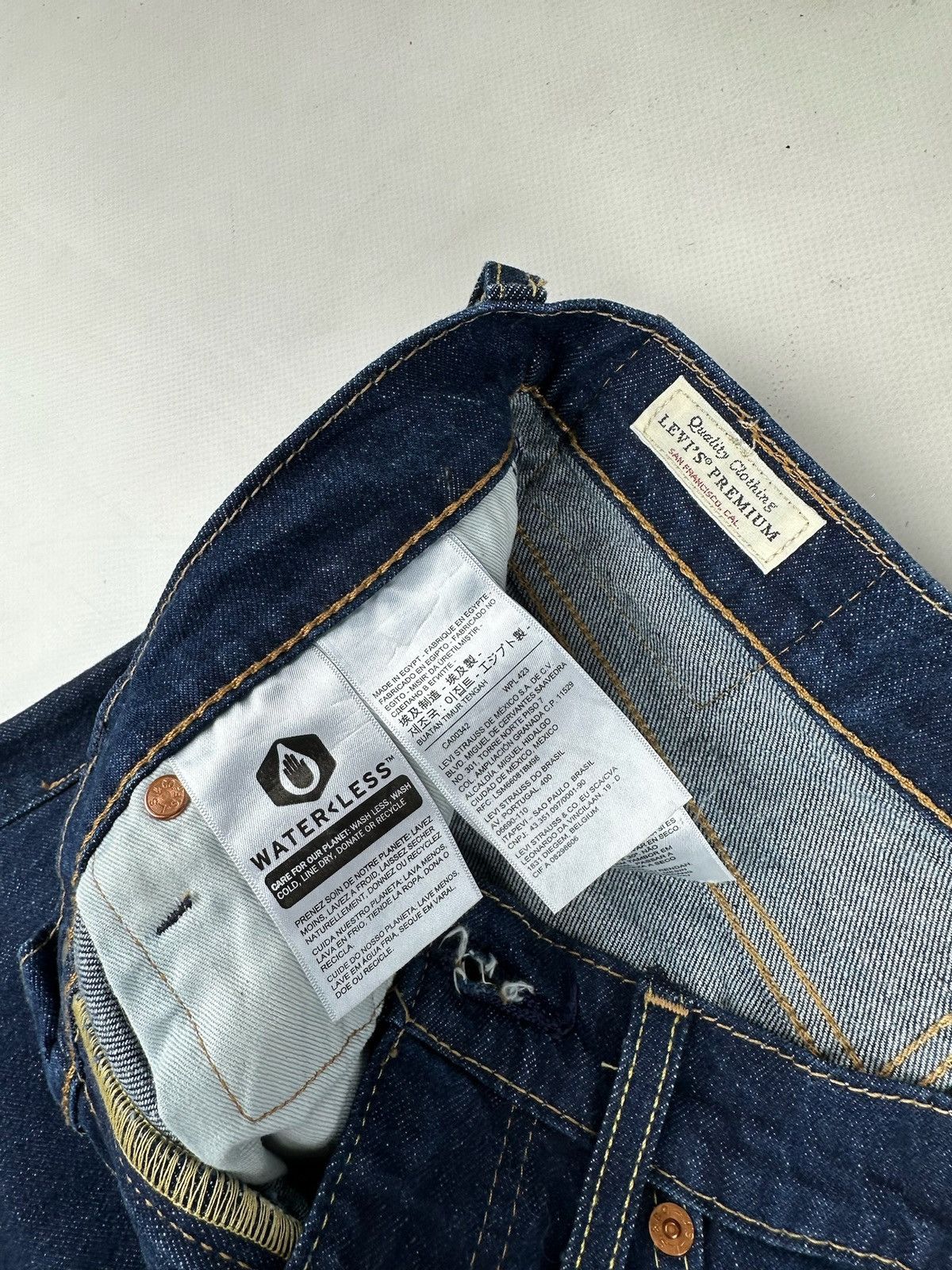Levi's Vintage Clothing × Vintage Vintage Levi Big E Dark Denim Lot 510 Jeans premium Size US 31 - 5 Thumbnail