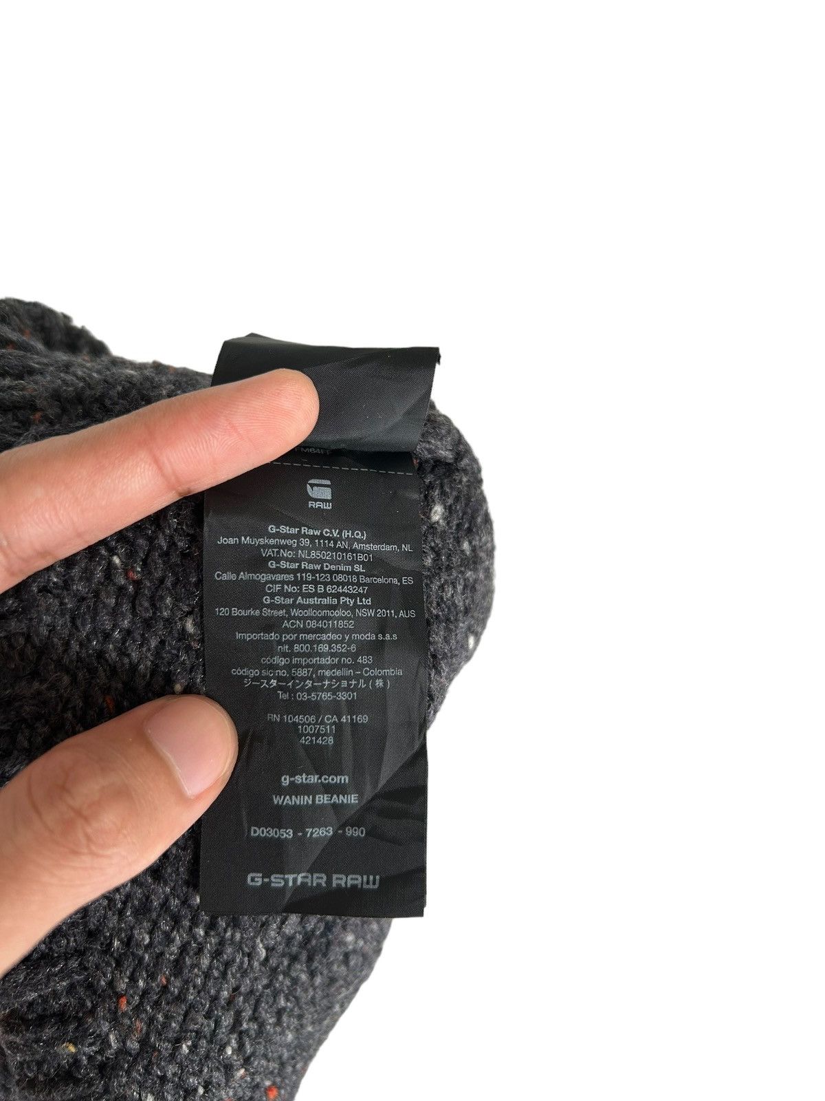 G-Star × Japanese Brand G Star Raw Denim Beanie Hats Size ONE SIZE - 8 Thumbnail