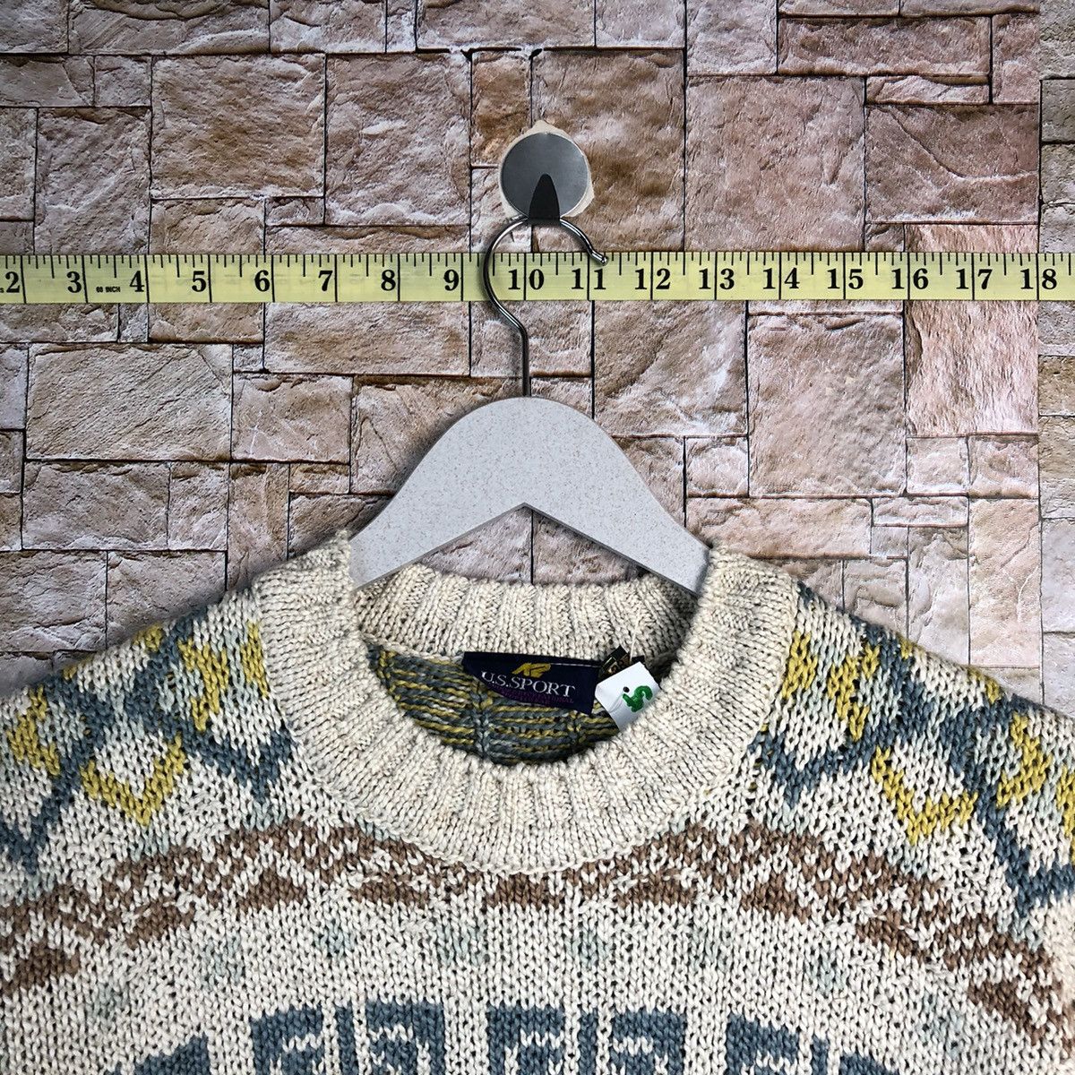 Homespun Knitwear Us Sport Cream vintage art sweatshirt Knitwear #A265 Size US S / EU 44-46 / 1 - 4 Thumbnail