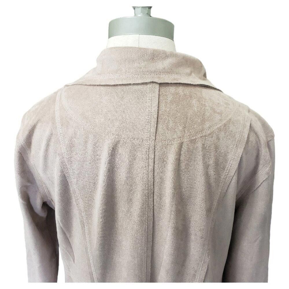 Designer CT1301 Ethyl Faux Suede Tan Open Jacket with Pockets S Size S / US 4 / IT 40 - 5 Thumbnail