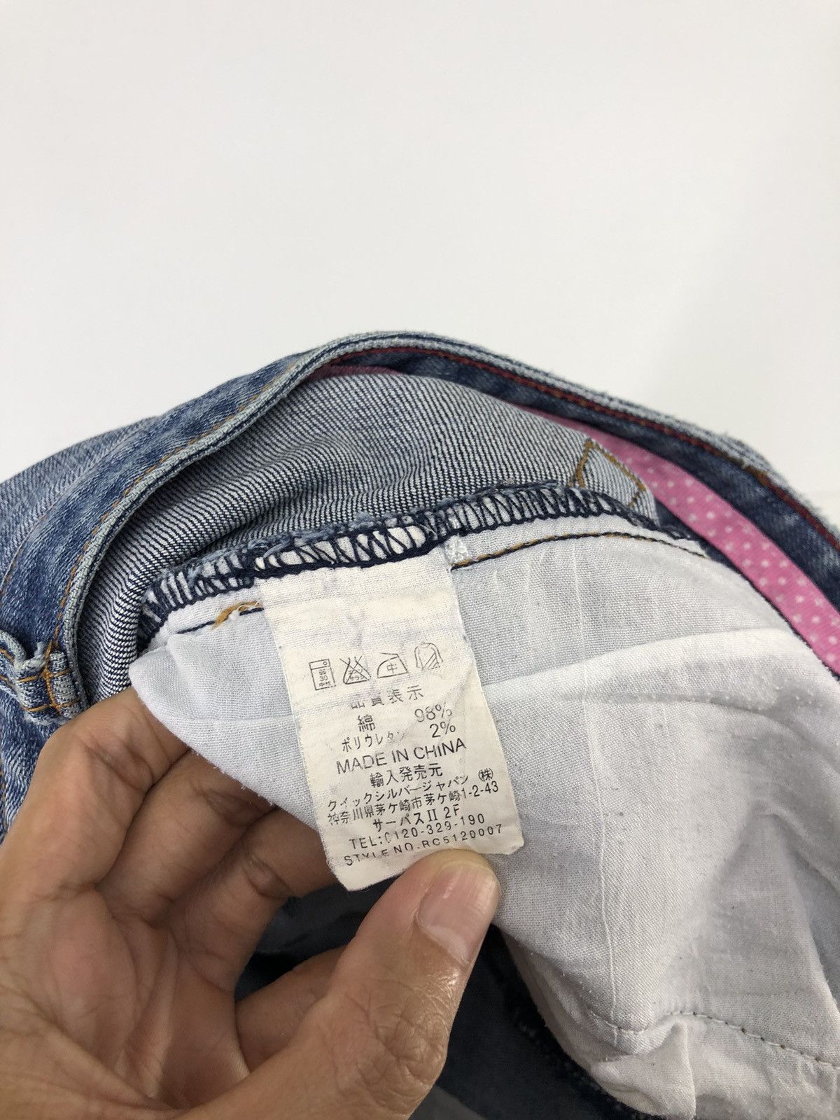 Japanese Brand × Quiksilver Roxy Jean Distressed Faded Blue Jeans Size 31" - 20 Thumbnail