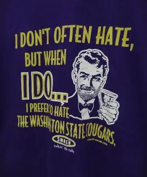 Vintage Washington Huskies "Most Interesting Man" Rivalry Tee Size US M / EU 48-50 / 2 - 4 Thumbnail