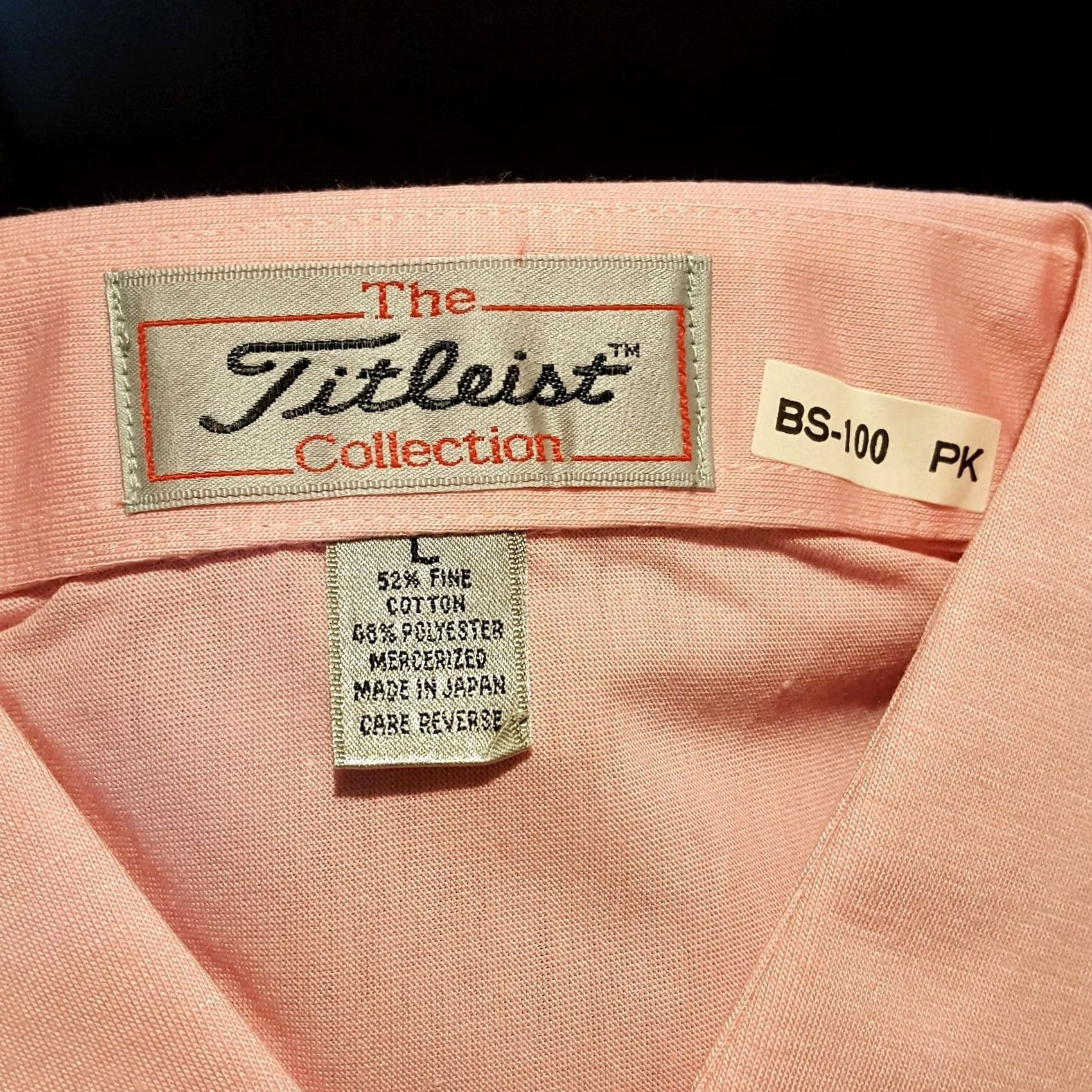 Titleist Titleist Golf Mens Size Large Pink Short Sleeve Collar Polo Shirt Pullover Japan Size US L / EU 52-54 / 3 - 6 Thumbnail