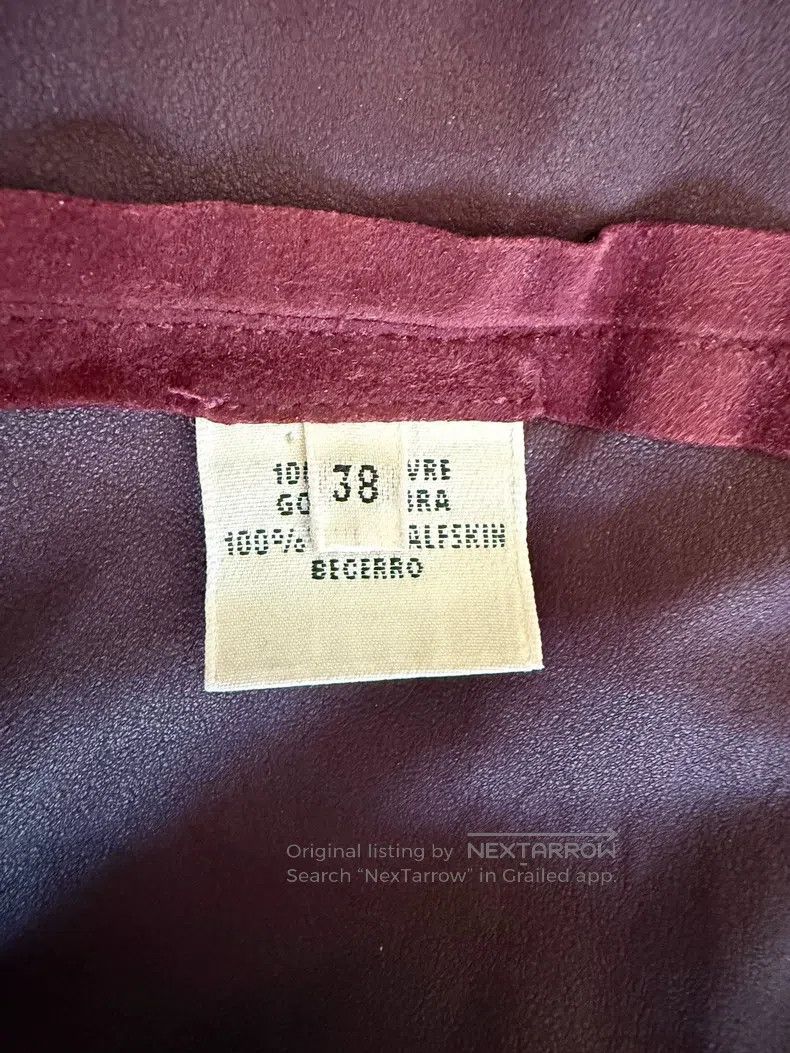 Hermes Hermes Burgundy Deer Antler Leather Dress Size XS / US 0-2 / IT 36-38 - 6 Thumbnail