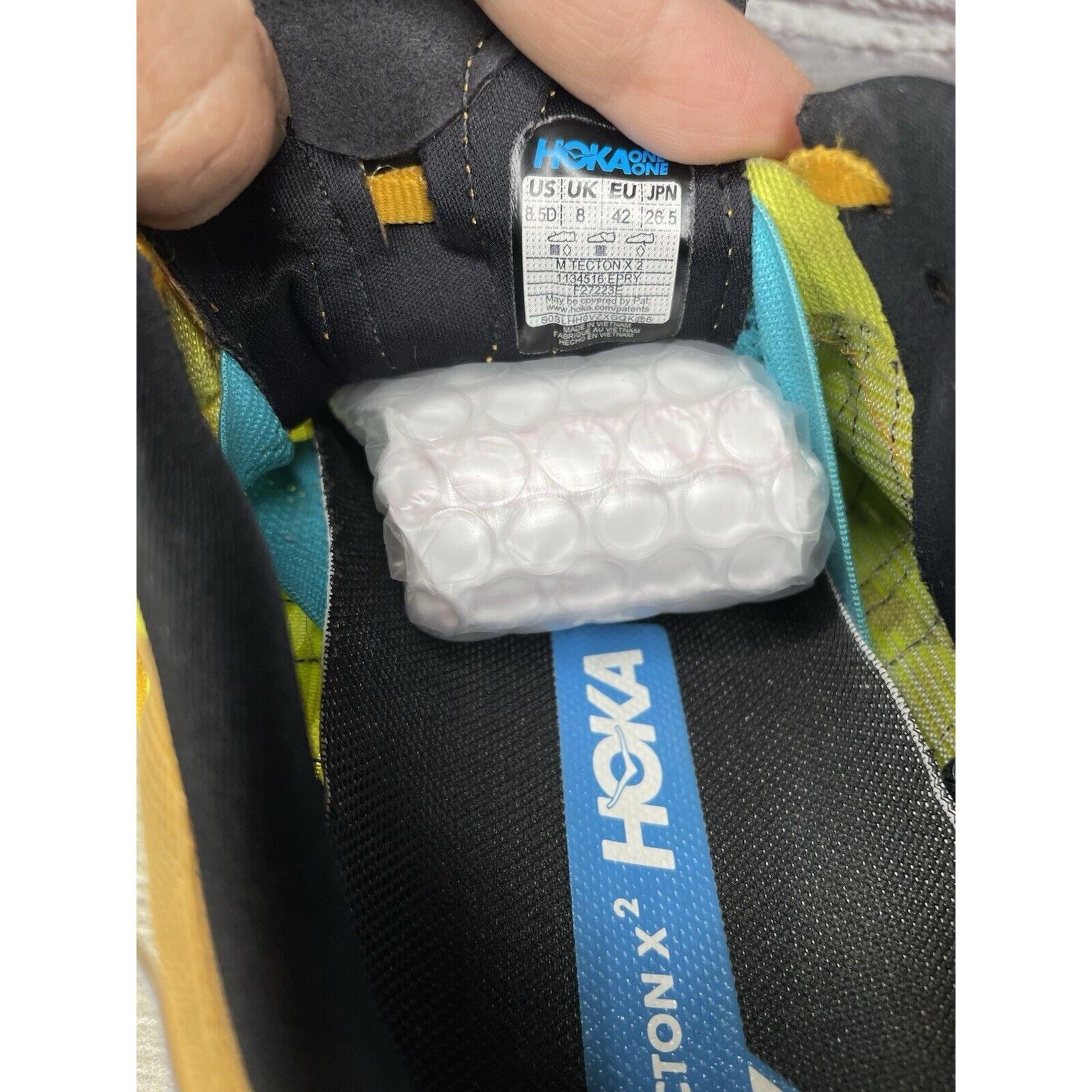 Hoka Hoka Tecton X2 Carbon Plate Yellow Synthetic Orange Lace Blu Size US 8.5 / EU 41-42 - 11 Thumbnail