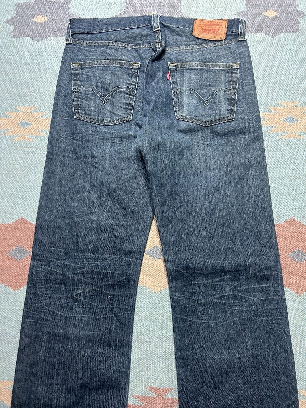 Vintage Vtg Levi’s 501 xx jeans straight button fly dark faded 32x32 Size US 32 / EU 48 - 3 Thumbnail