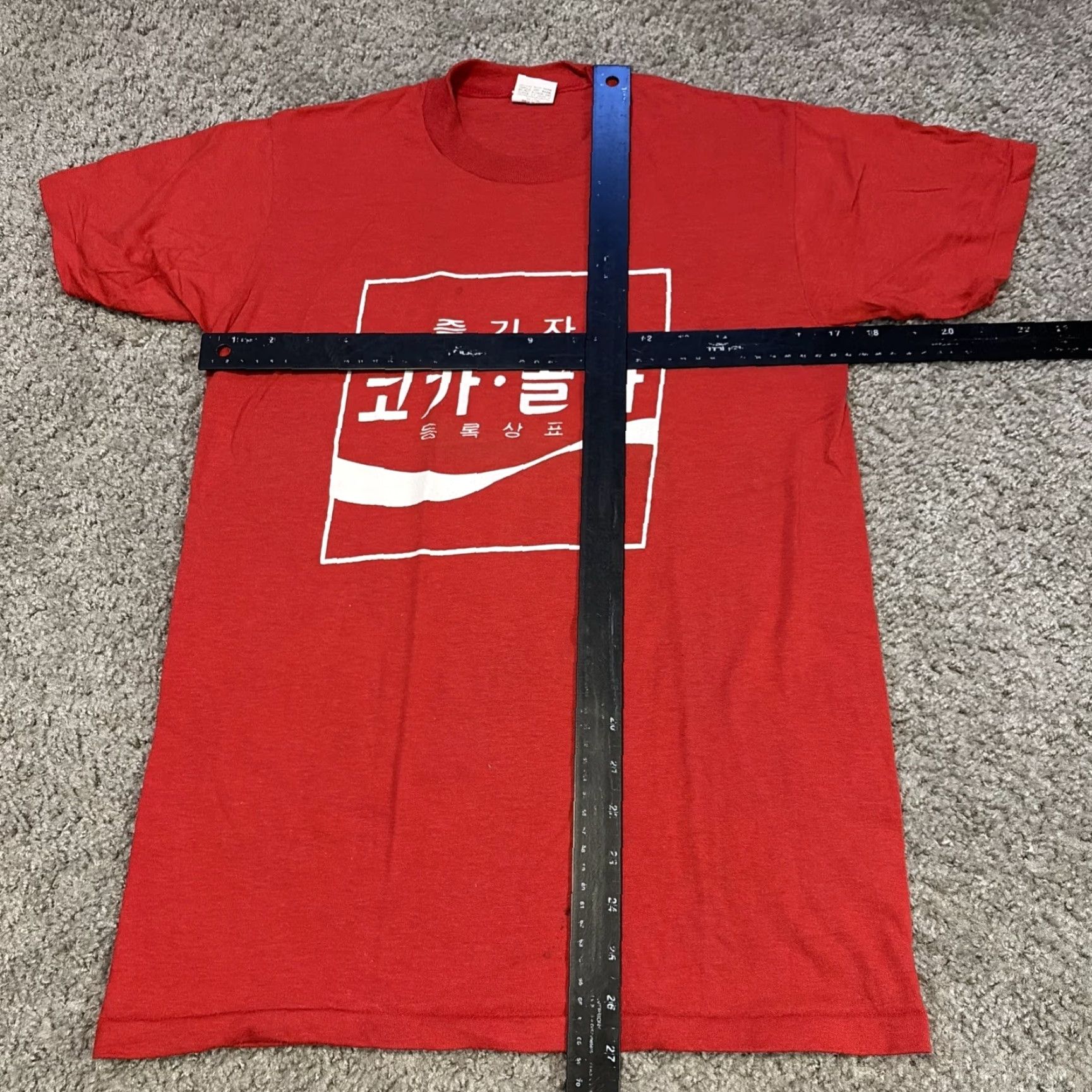Logo 7 VINTAGE Coca Cola Korea Korean Logo Red White T-Shirt Stedman M Unisex Adults Medium Logo 1970s Size US M / EU 48-50 / 2 - 5 Thumbnail