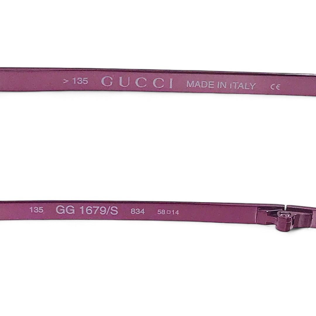 Gucci Gucci - Pink Sunglasses Purple Metal Size ONE SIZE - 6 Thumbnail