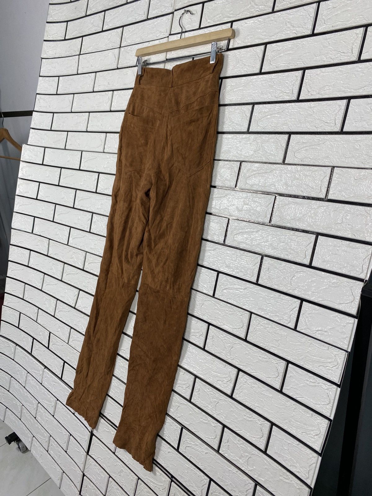 Vera Pelle Denim Intalia in Pelle Leather Biker Pants Pelle Pelle Size US 26 / EU 42 - 10 Thumbnail