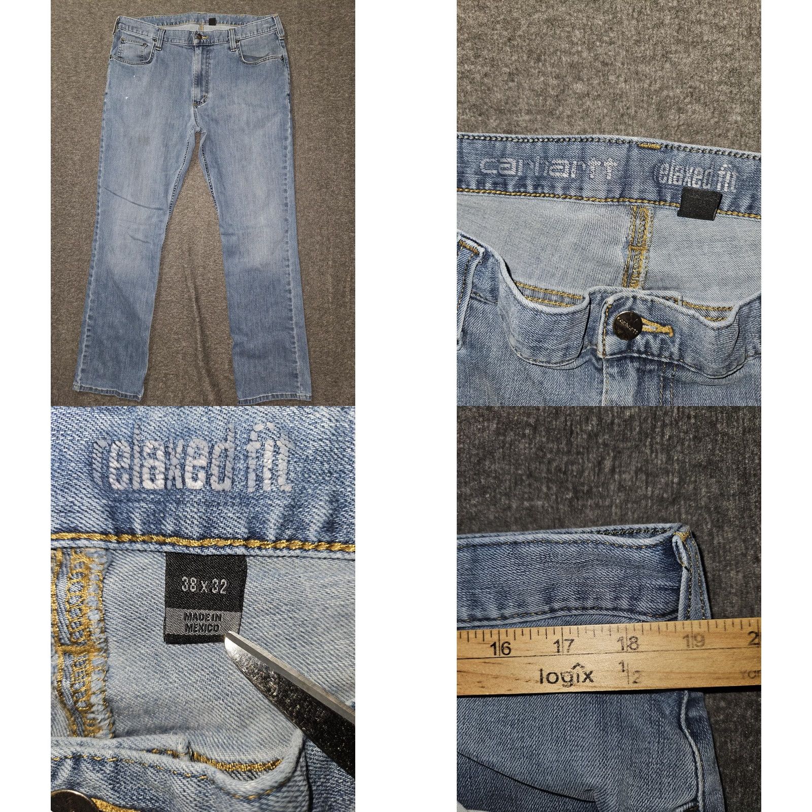 Carhartt Carhartt Rugged Flex Relaxed Jeans Mens 38x30 38x32 Light Wash Denim Lot Of 2 Denim Jeans Light Blue Mens Carhartt Rugged Flex Jeans 5-Pocket Size US 38 / EU 54 - 9 Thumbnail