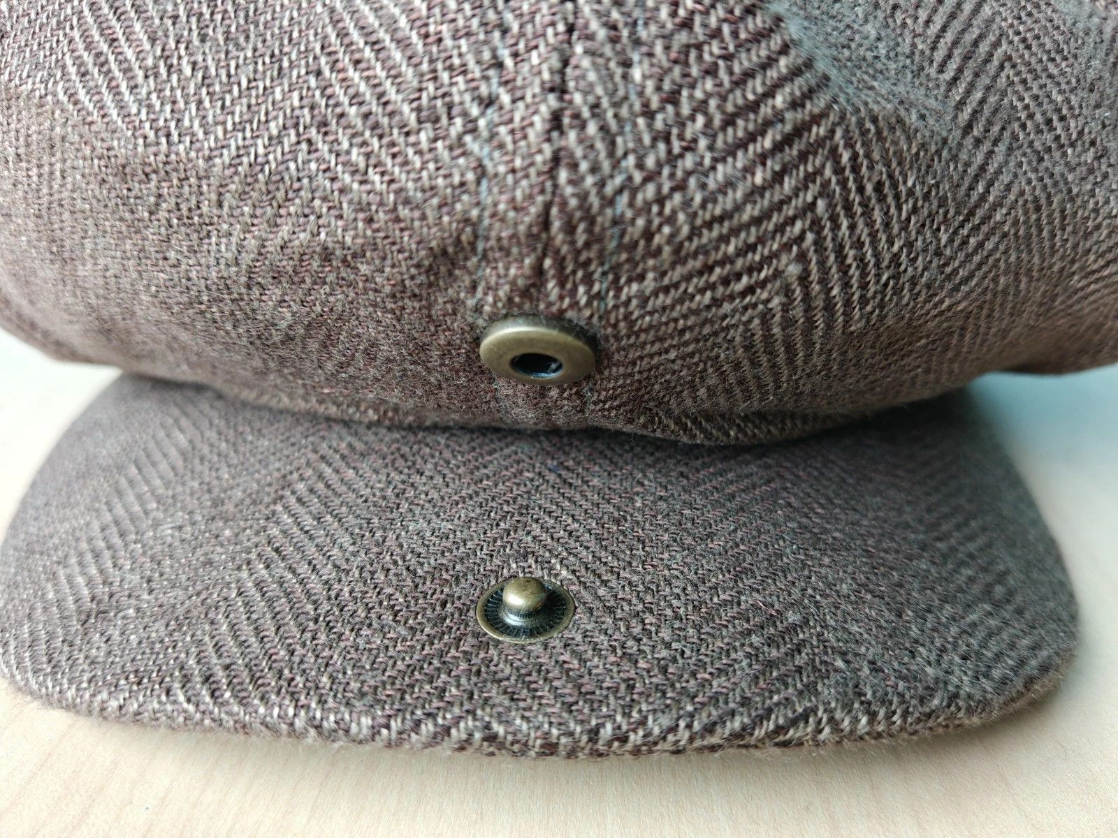 RRL Ralph Lauren DOUBLE RL Linen Herringbone Newsboy Cap T/1906 Size ONE SIZE - 7 Thumbnail