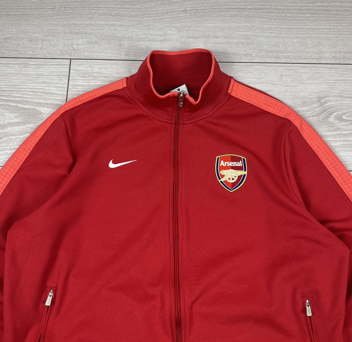 Nike Nike Arsenal 2012 Soccer Team Track Jacket Size US XL / EU 56 / 4 - 4 Thumbnail