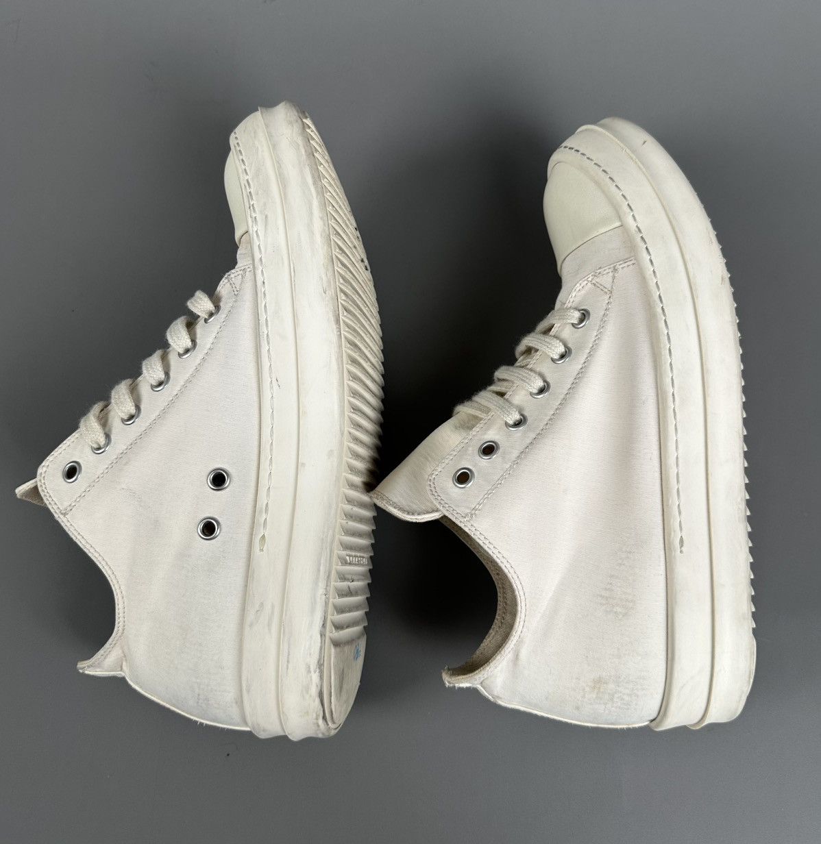 Rick Owens Rick Owens - Drkshdw Ramones Low Logo Patch - White Size US 7.5 / EU 40-41 - 12 Thumbnail