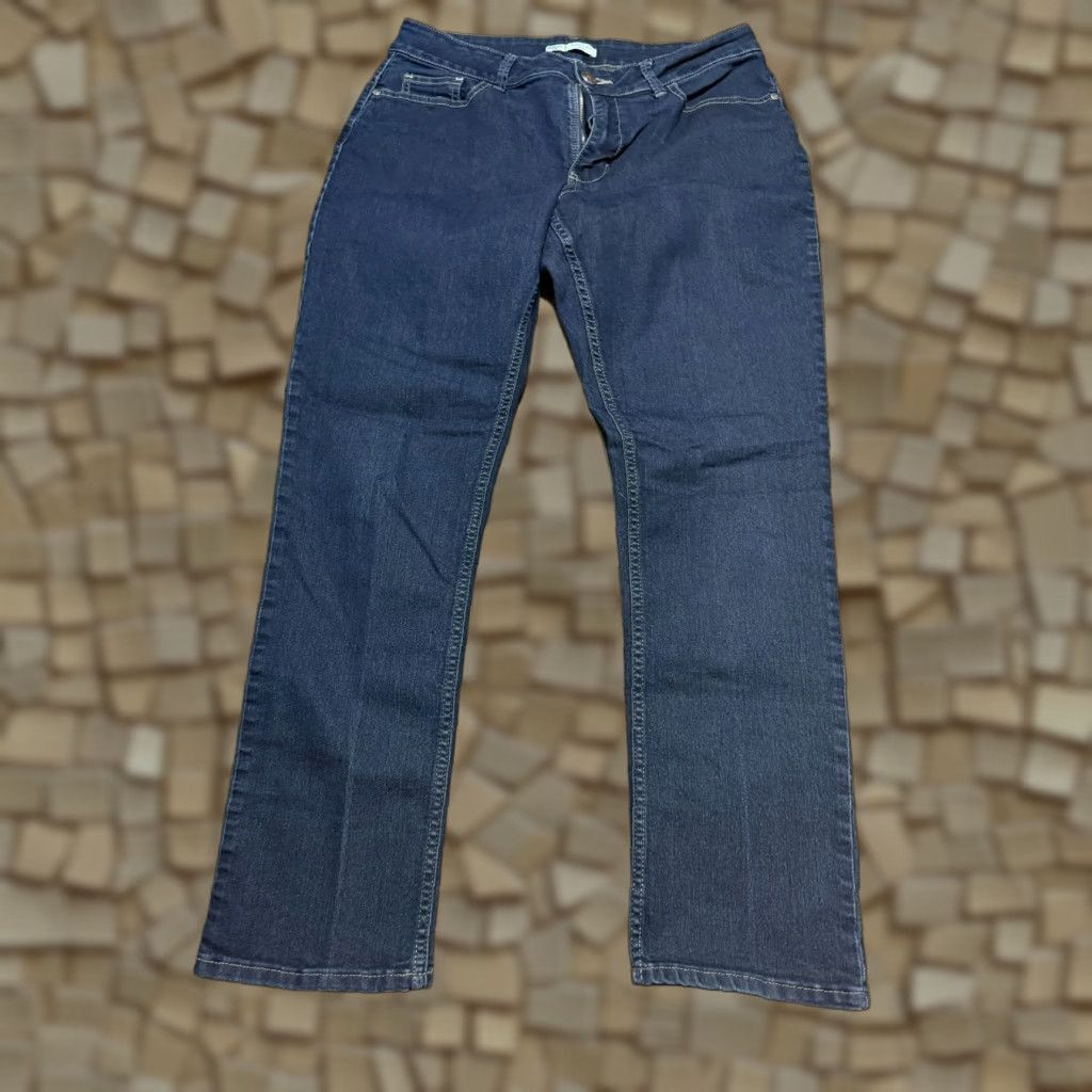 Lee Riders by Lee Jeans Women's 12P Blue Denim Curvy Fit Skinny High Rise Jeans Shirt? Size 34" / US 12 / IT 48 - 1 Thumbnail