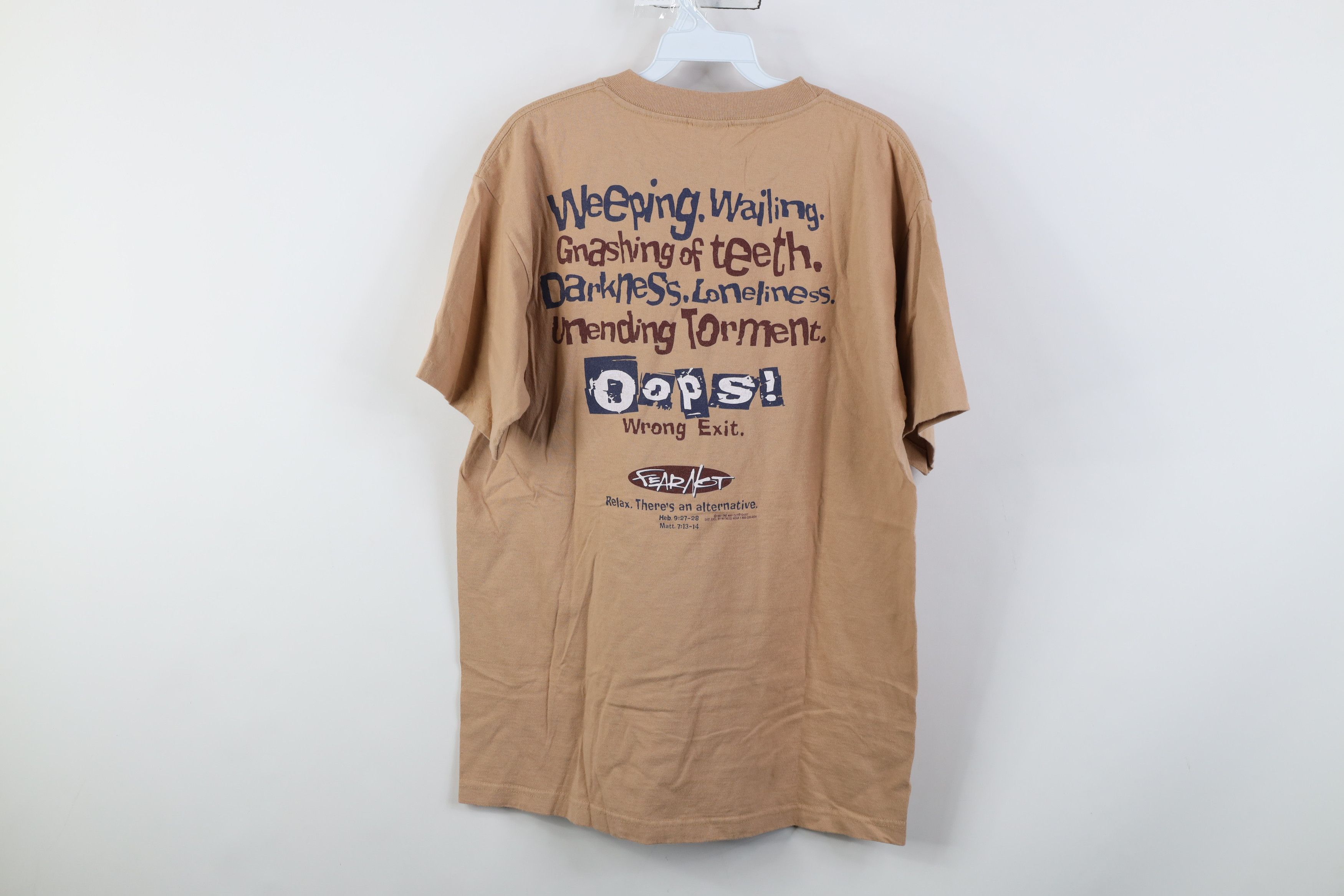 Vintage Vintage 90s Streetwear Fear Not Christian Jesus T-Shirt USA Size US L / EU 52-54 / 3 - 12 Thumbnail