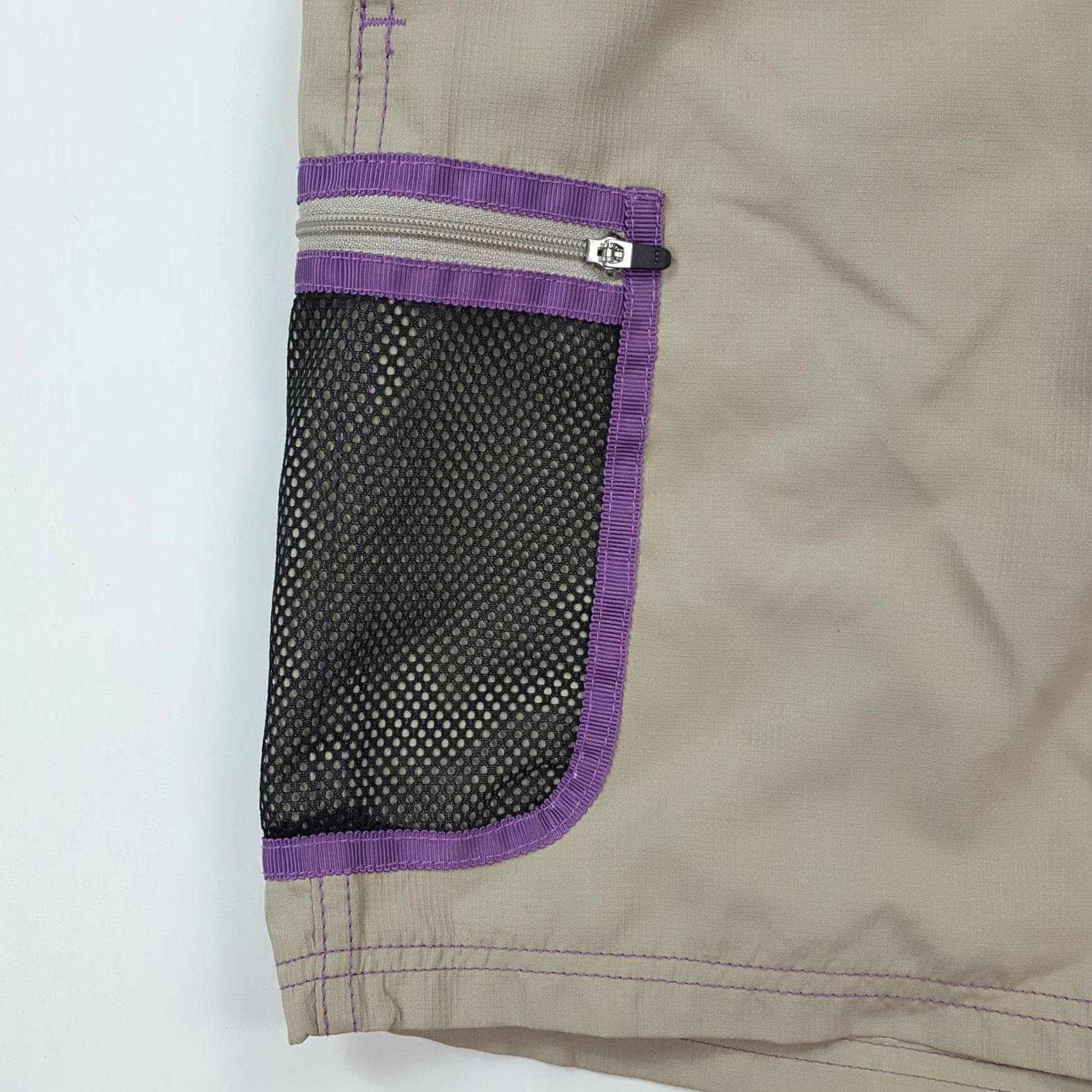 Huf VINTAGE HUF Skateboarding Streetwear Women's S Beige Khaki Outdoor Shorts Hiking Shirt Size 28" / US 6 / IT 42 - 4 Thumbnail