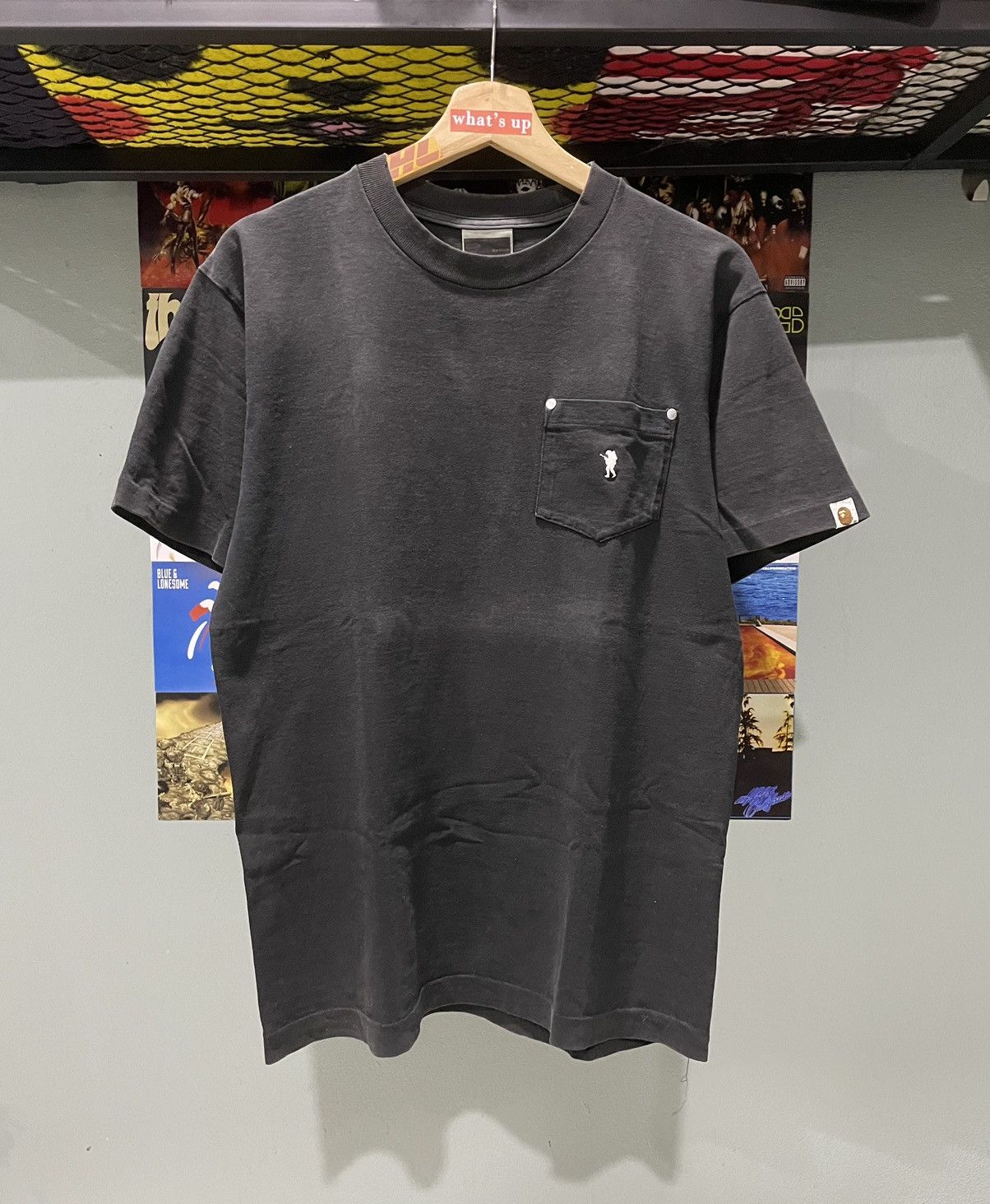 image of VTG Bape Pota Single Pocket in Faded Black, Men's (Size Medium)