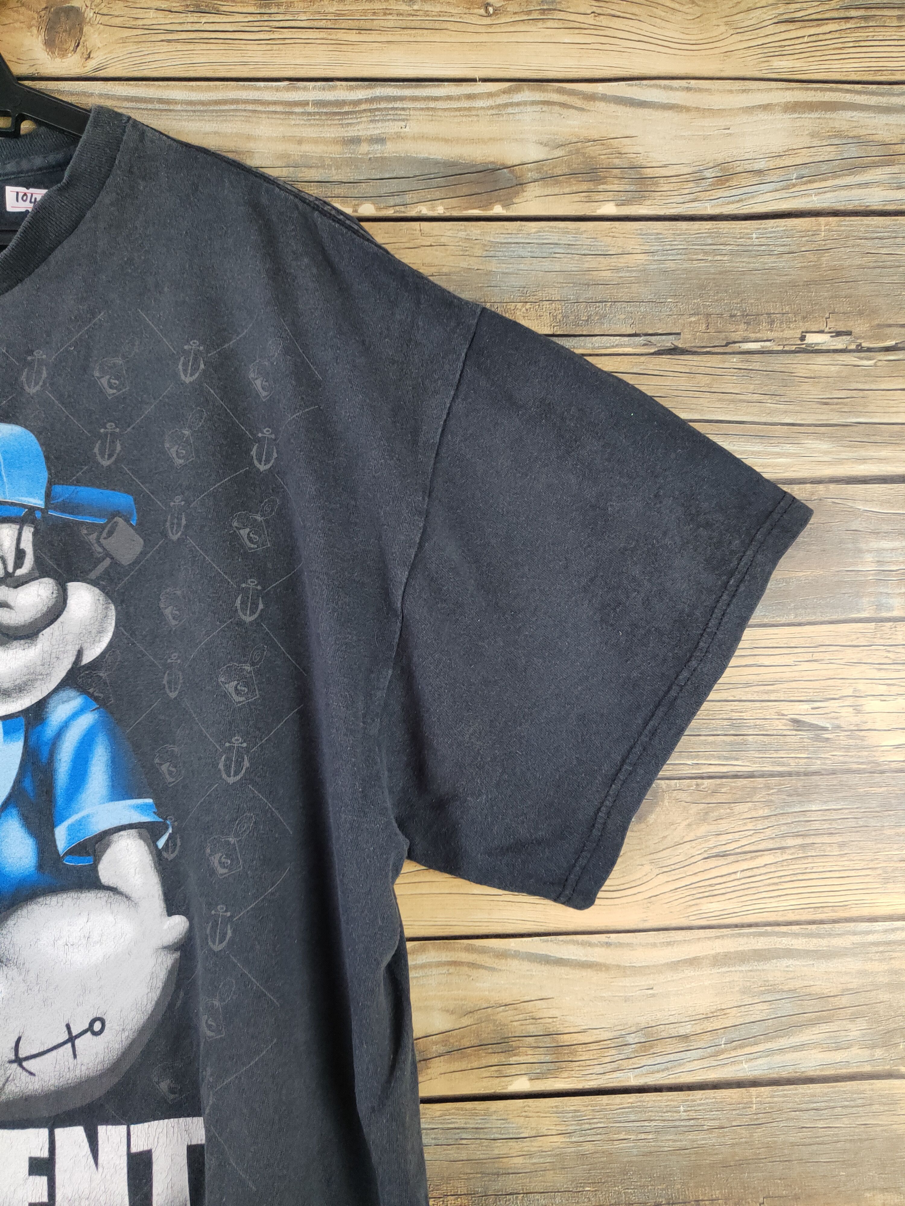Japanese Brand × Vintage DL Japanese Brand Black Popeye Short Sleeve T-shirt #1041 Size US XL / EU 56 / 4 - 7 Thumbnail