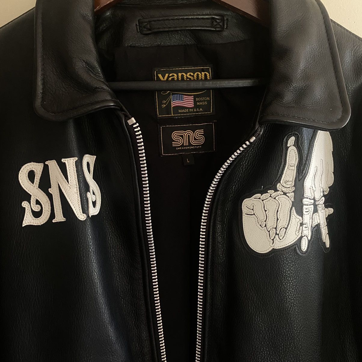 Sneakersnstuff SNS LA Vanson Leather Jacket Size US L / EU 52-54 / 3 - 8 Thumbnail