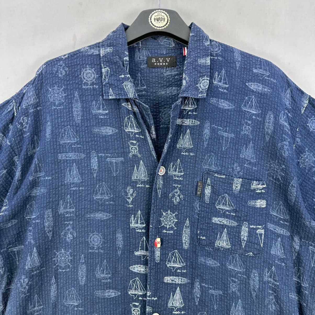 Japanese Brand AVV Homme Rayon Hawaiian Shirt Size US L / EU 52-54 / 3 - 7 Thumbnail