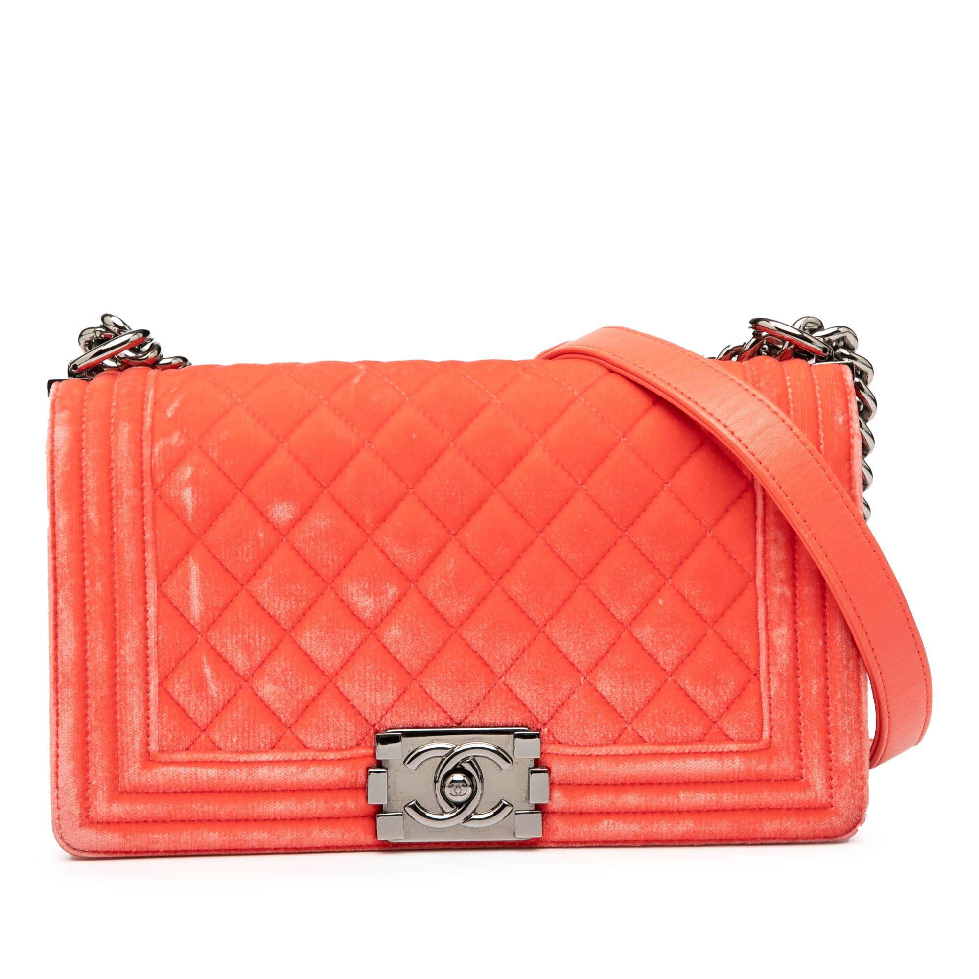 Chanel Old Medium Quilted Velvet Boy Flap Size ONE SIZE - 1 Thumbnail