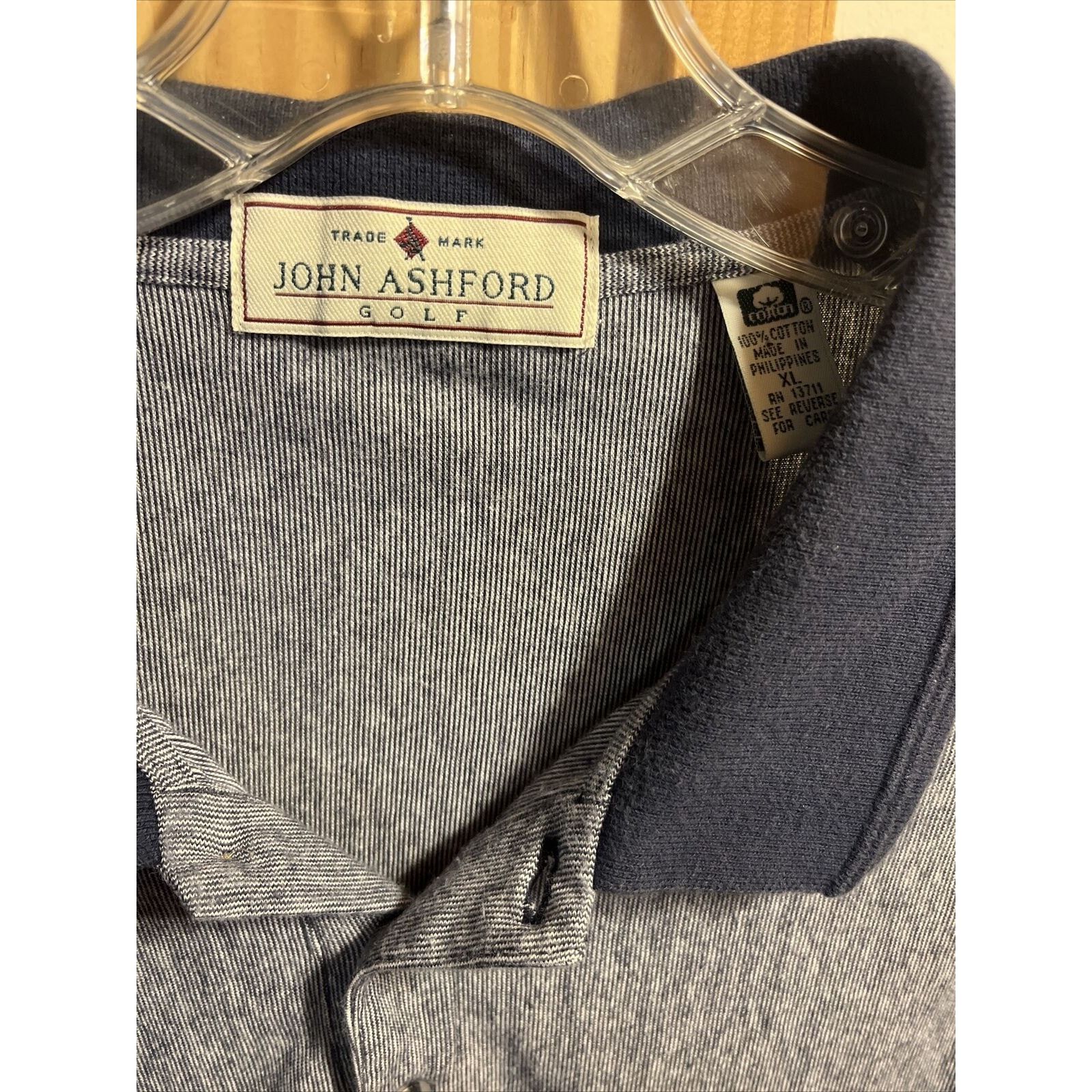 John Ashford John Ashford Golf Vintage Men XL Gray 1/4 Button Cotton Polo Size US XL / EU 56 / 4 - 3 Thumbnail