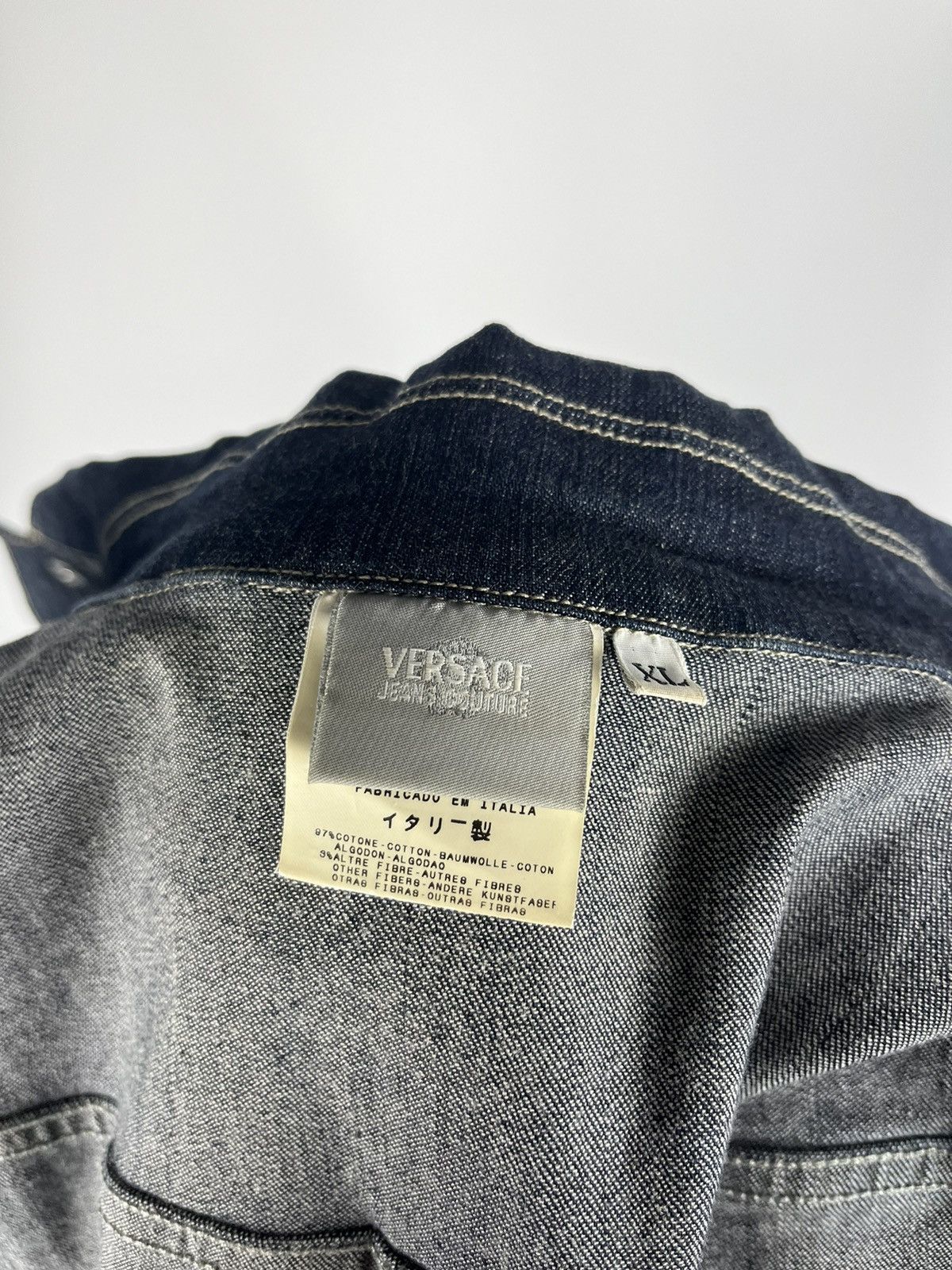Versace Jeans Couture Versace Jeans Couture Women Blue Denim Jacket Size XL (0620) Size XL / US 12-14 / IT 48-50 - 8 Thumbnail