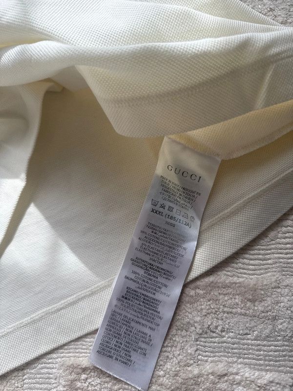 Gucci Gucci Ecru Web Collar Polo Shirt Size US XXL / EU 58 / 5 - 4 Thumbnail