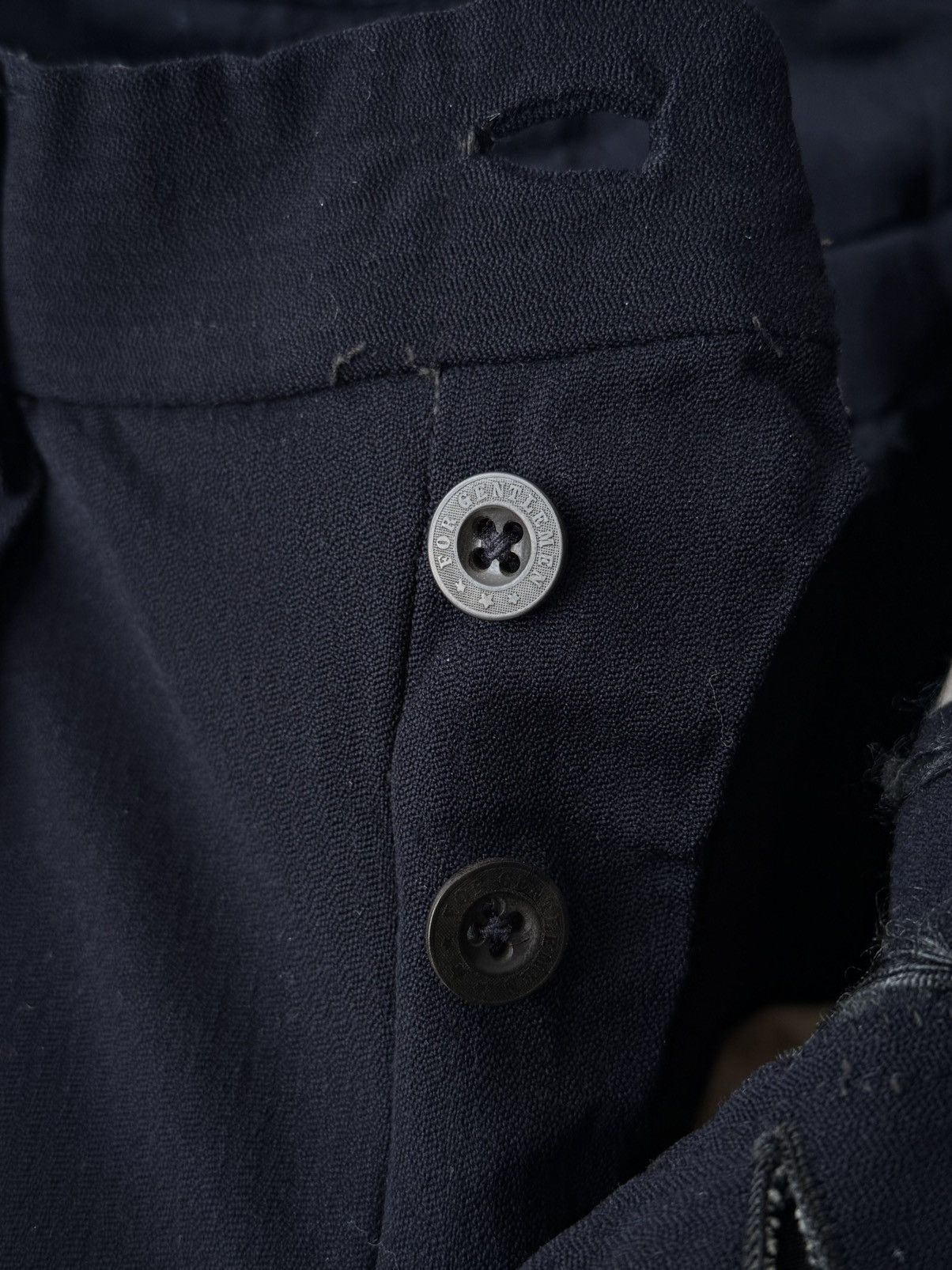 Japanese Brand ≈1950s Vintage French Faded Navy Suit Trousers Size US 32 / EU 48 - 6 Thumbnail
