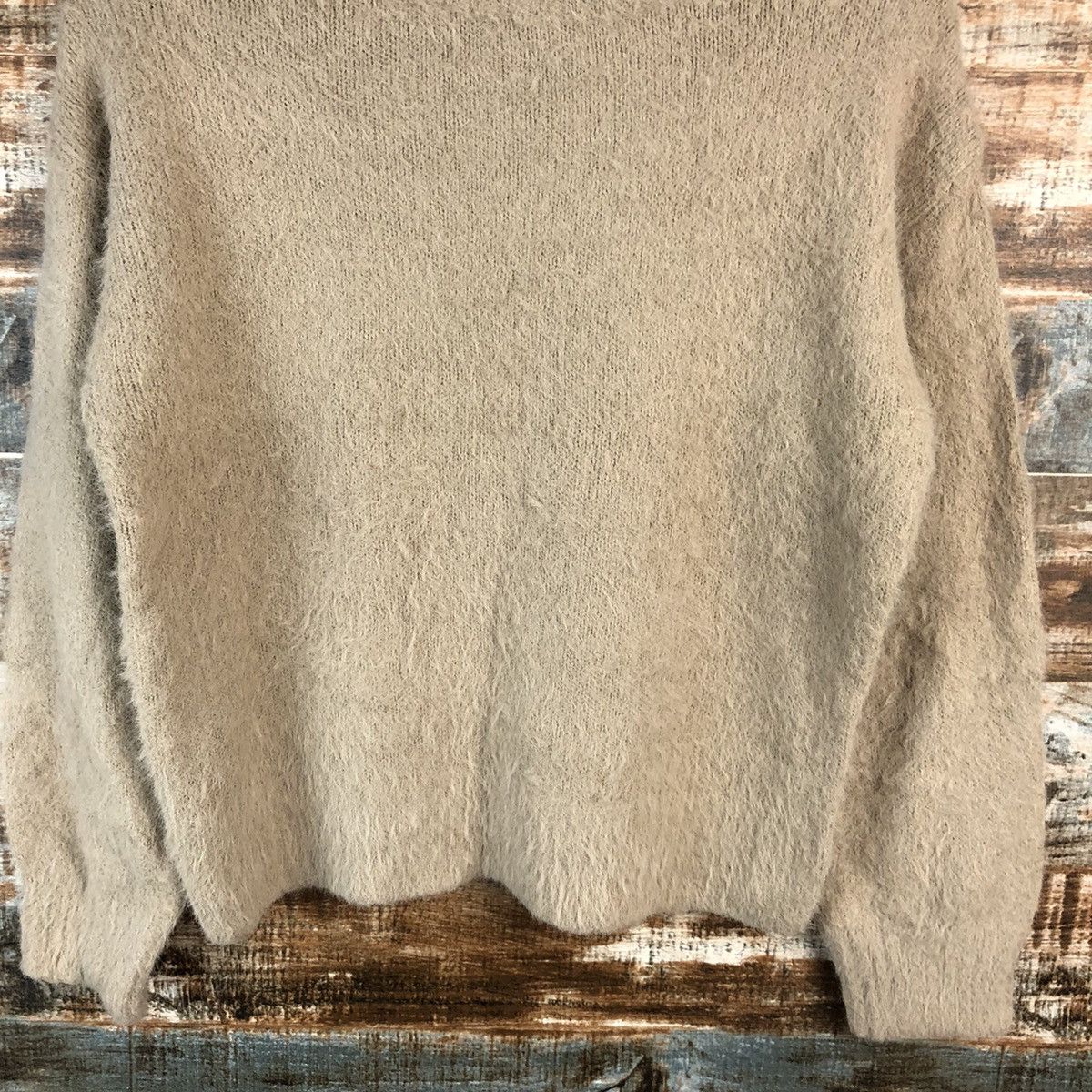 Homespun Knitwear DL Earth Music Econology fur shaggy Mohair Knitwear #C422 Size S / US 4 / IT 40 - 6 Thumbnail