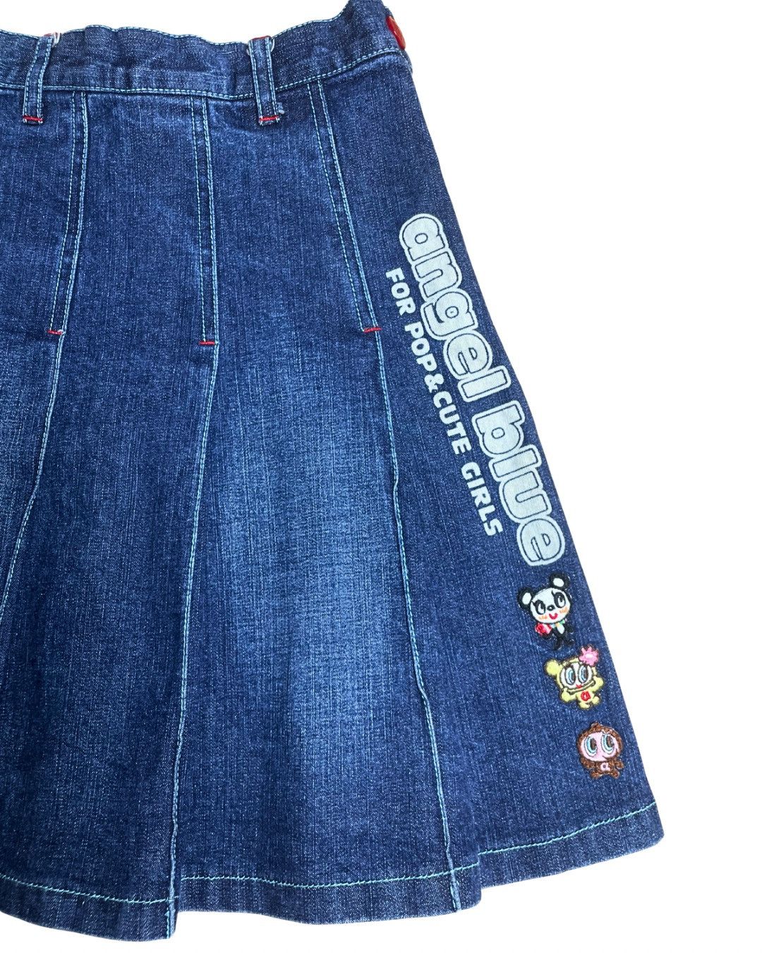 Angel Blue Angel Blue Denim Skirt - Nakamura-kun Heart Graphic Y2K Size 26" / US 2 / IT 38 - 4 Thumbnail