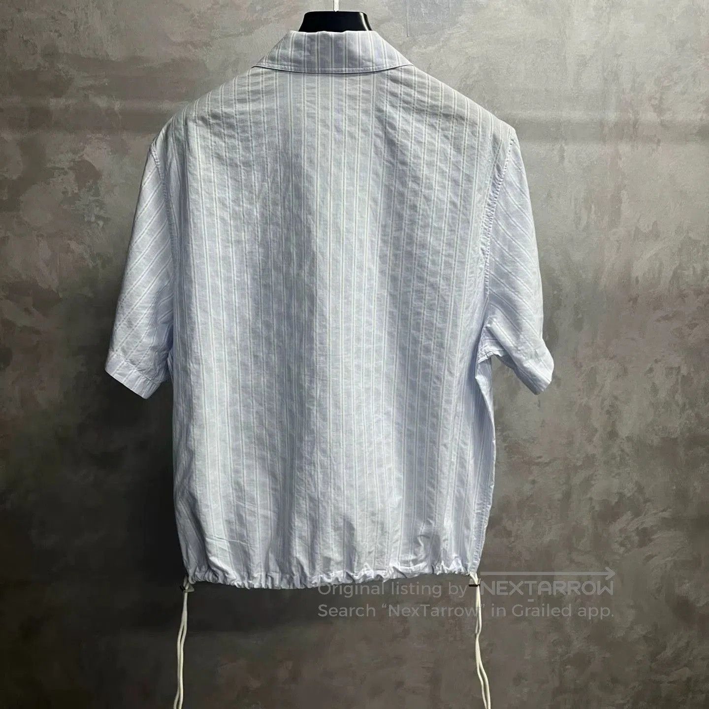 Dior dior blue striped half-zip short sleeve shirt. Size US L / EU 52-54 / 3 - 5 Thumbnail