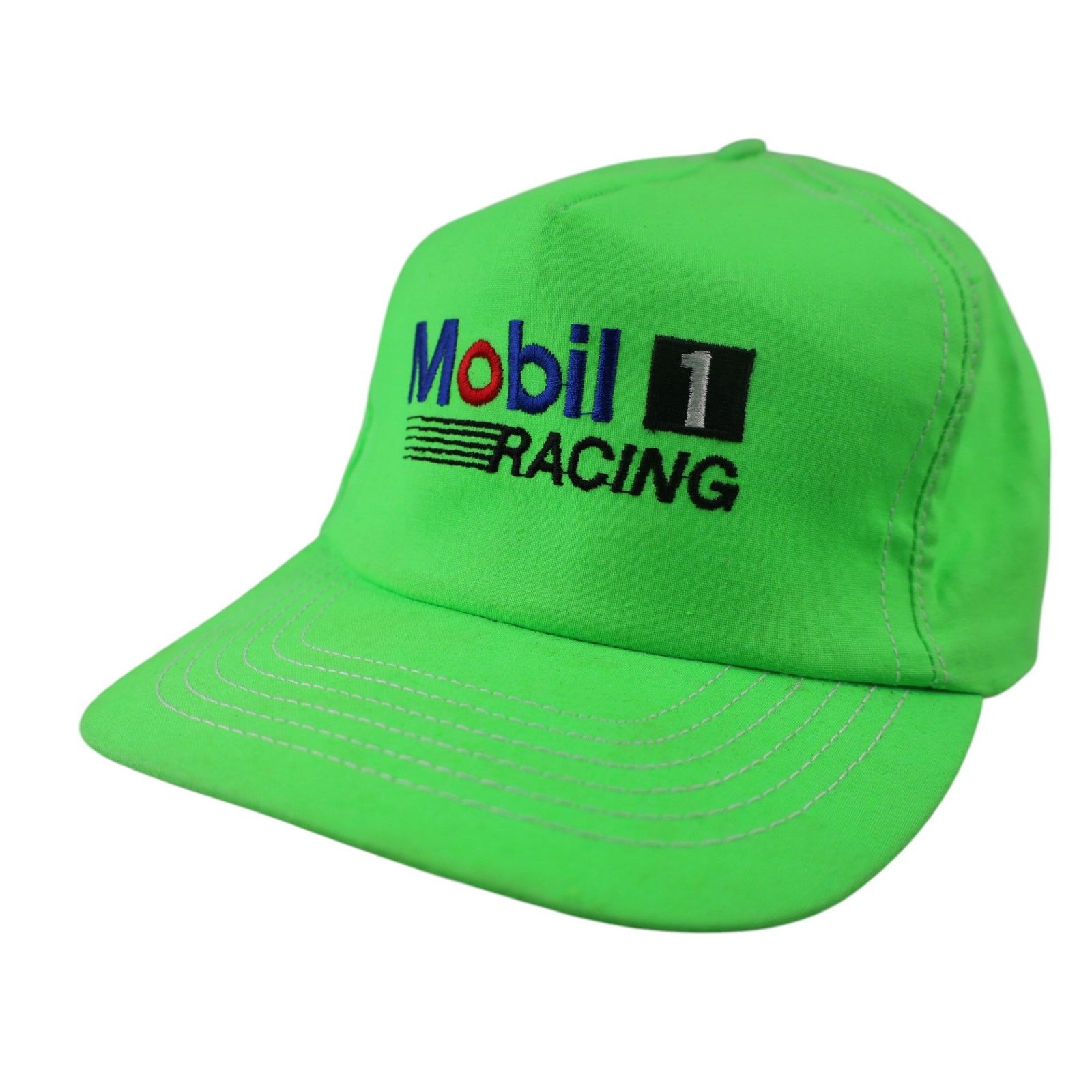 Vintage Vintage Mobile 1 Racing Spellout Snapback Hat Size ONE SIZE - 1 Thumbnail