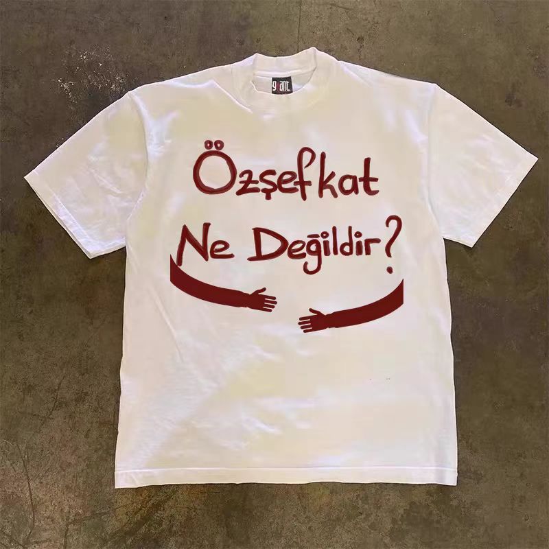 Japanese Brand White Loose Letter Printed Short Sleeve T-Shirt Size US S / EU 44-46 / 1 - 1 Thumbnail