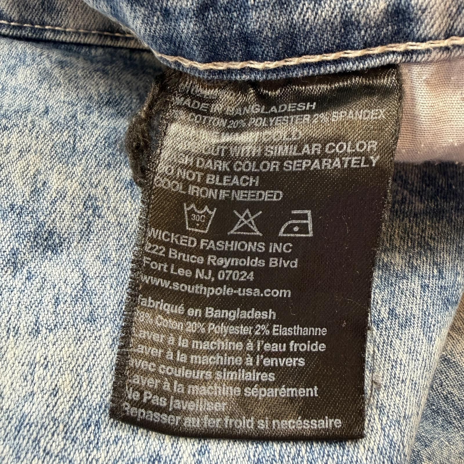 Southpole Southpole Acid Wash Denim Jeans Mens 42 Blue Marble Wash Size US 44 / EU 60 - 8 Thumbnail
