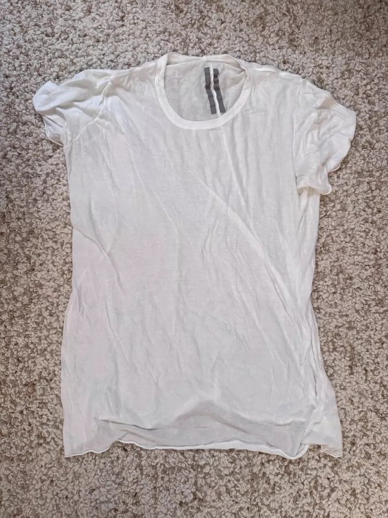 Rick Owens rick owens white short sleeves Size US XL / EU 56 / 4 - 1 Thumbnail