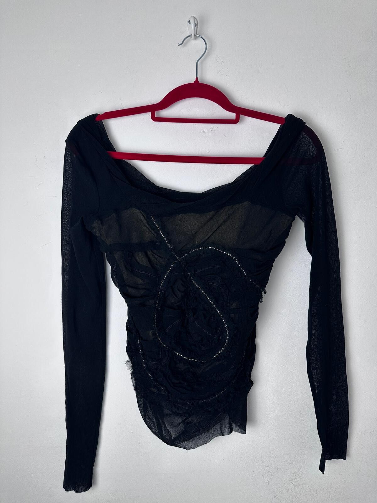 Other Fuzzi Spiral Detail Off Shoulder Top Size L / US 10 / IT 46 - 3 Thumbnail