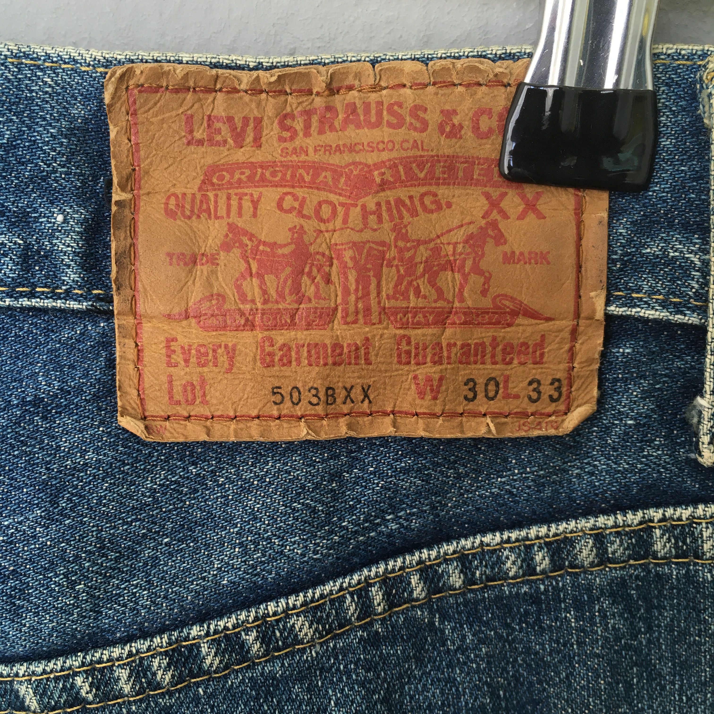 Levi's Size 29x32.5 90s Levis 503BXX LVC Big E Redline Denim S1706 Size US 29 - 11 Thumbnail