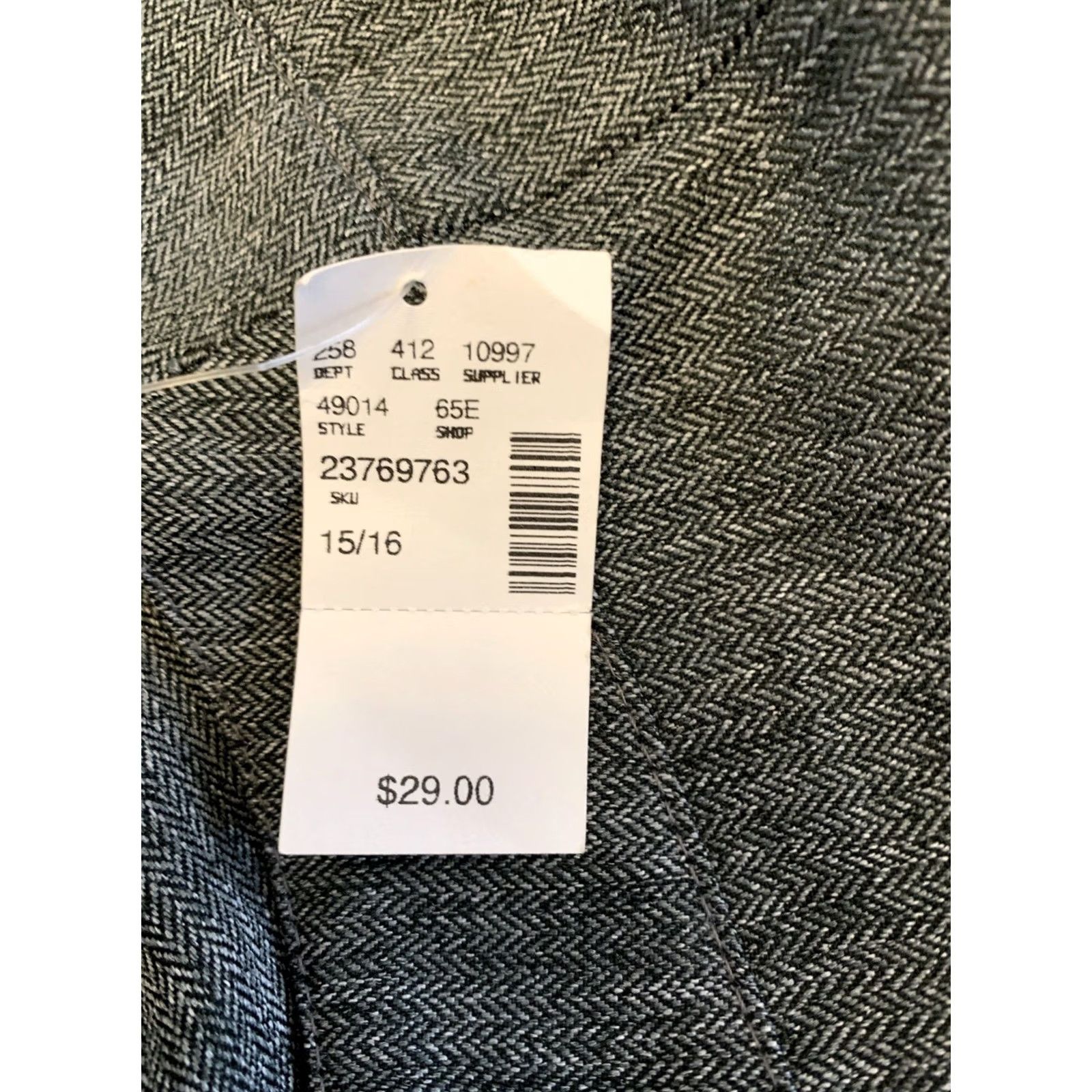 Vintage NWT gray Studio Y Dress Pants Womens 15 Wide-Leg High Rise Cuffed Size 15 Inseam 31.5 in Front Flat Front Polyester Dress Pants Womens Mens? Size 25" / US 0 / IT 36 - 7 Thumbnail