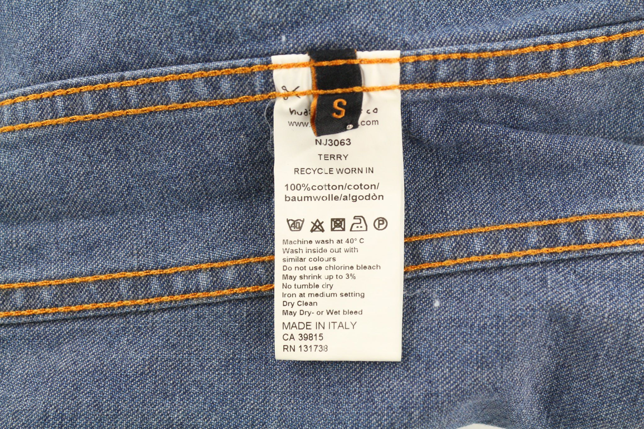 Nudie Jeans TERRY WORN IN S Blue Cotton Denim Faded Jacket 80776 Size US S / EU 44-46 / 1 - 6 Thumbnail