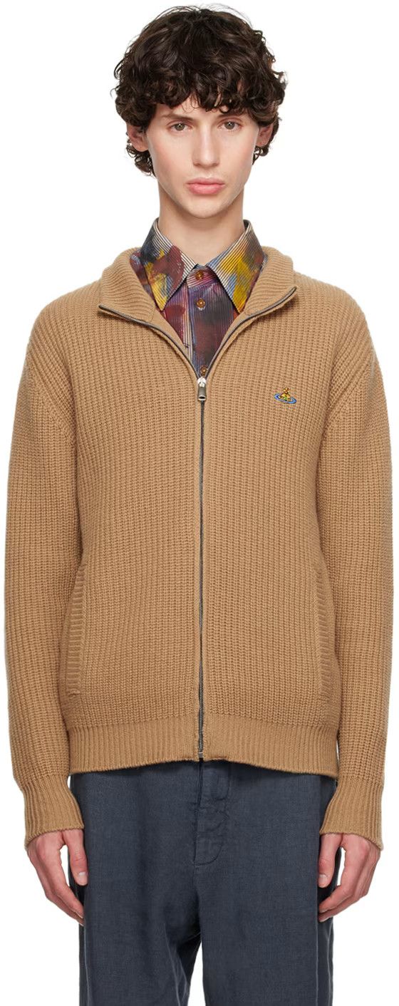 Vivienne Westwood o1y0525 Logo Cardigan in Camel Size US S / EU 44-46 / 1 - 1 Thumbnail