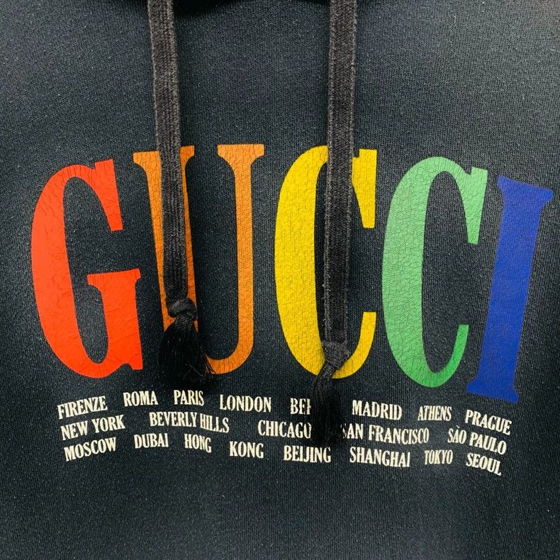 Gucci Gucci Rainbow logo hooded sweatshirt 2501-Nextarrow Size US L / EU 52-54 / 3 - 7 Thumbnail