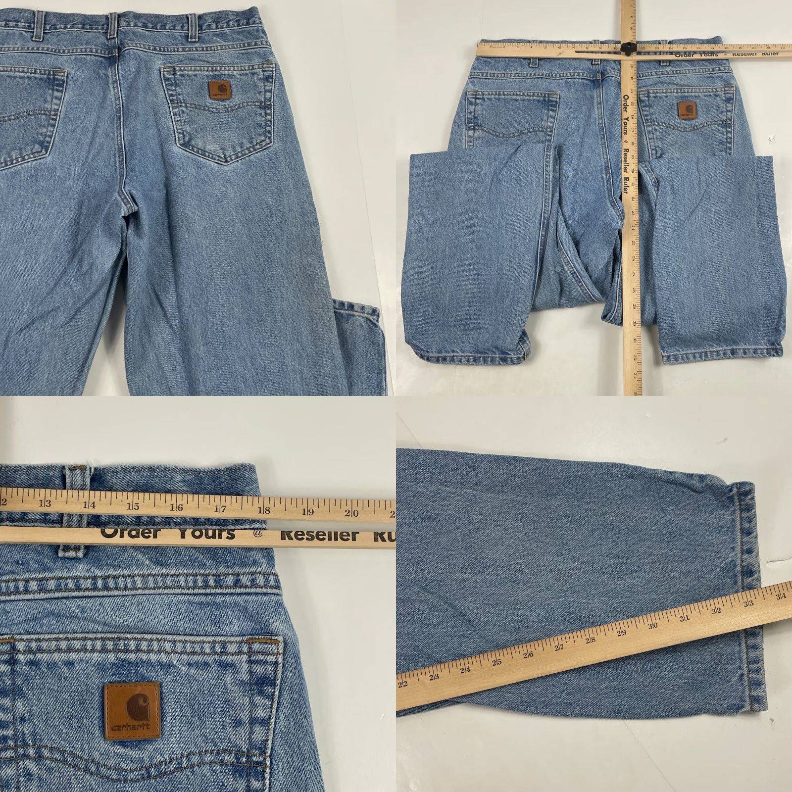 Carhartt Carhartt Jeans Mens 38 x 34 Blue Relaxed Straight Medium Wash Workwear Denim Boys Prime B17 Size US 38 / EU 54 - 8 Thumbnail