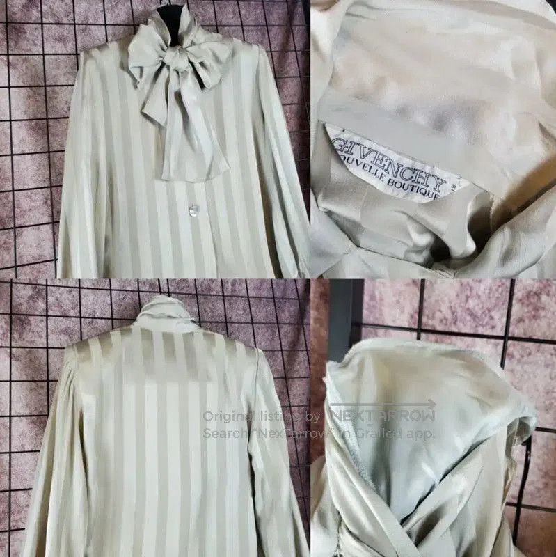 Givenchy Givenchy Spring Green Silk Striped Blouse . Size S / US 4 / IT 40 - 2 Thumbnail