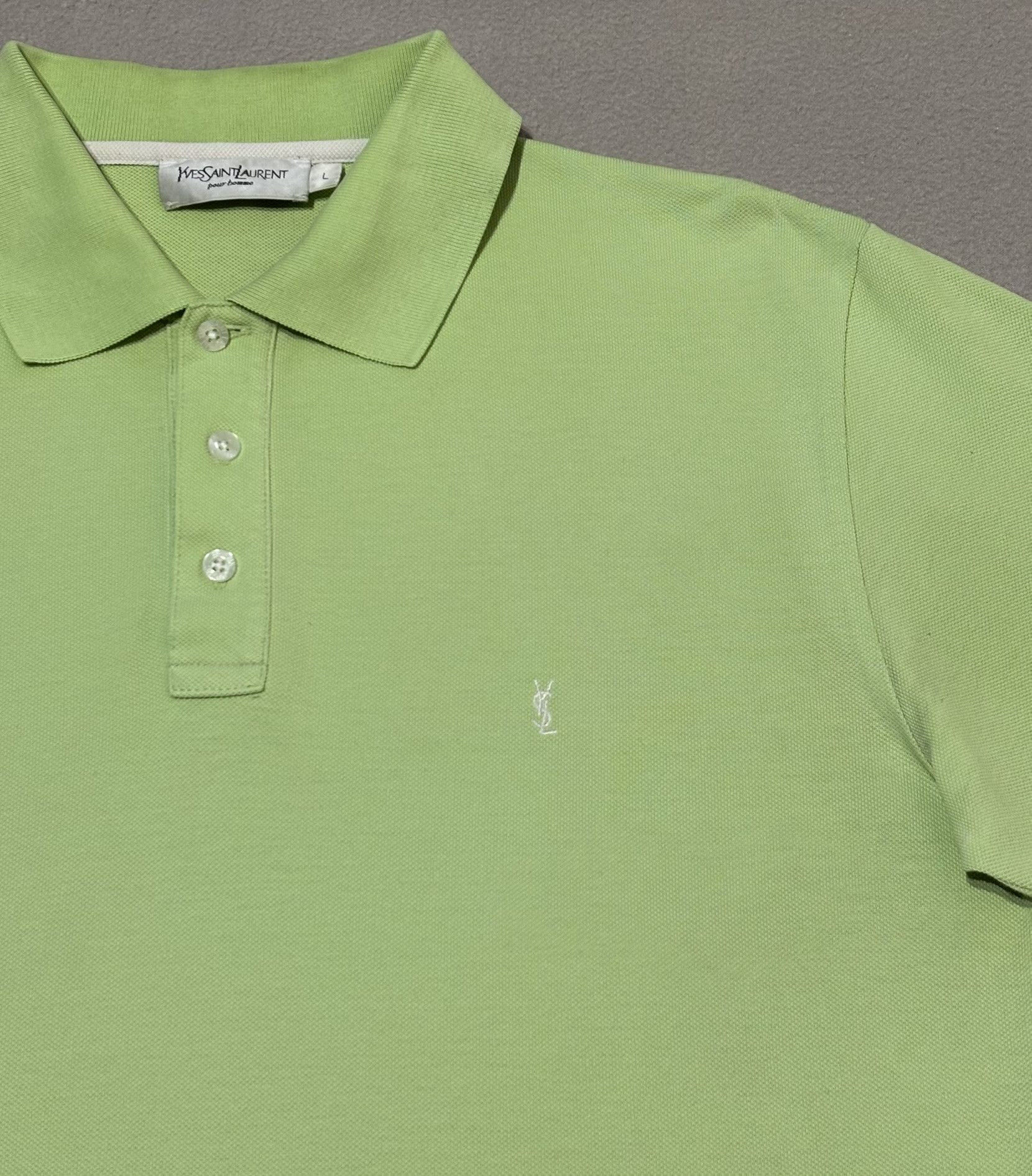 Yves Saint Laurent Yves Saint Laurent vintage Lime Green Polo Large Size US L / EU 52-54 / 3 - 7 Thumbnail