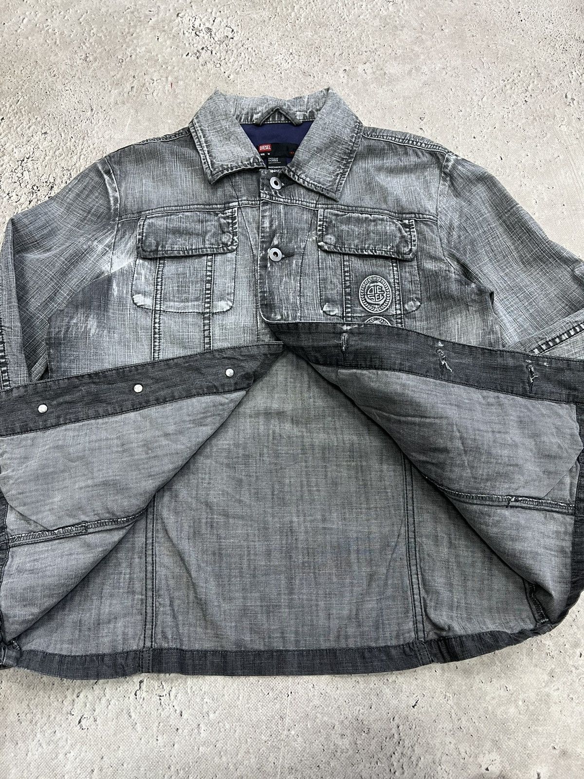 Diesel × Japanese Brand Vintage Y2K Diesel Blue Washed Denim Trucker Jacket Size US M / EU 48-50 / 2 - 7 Thumbnail