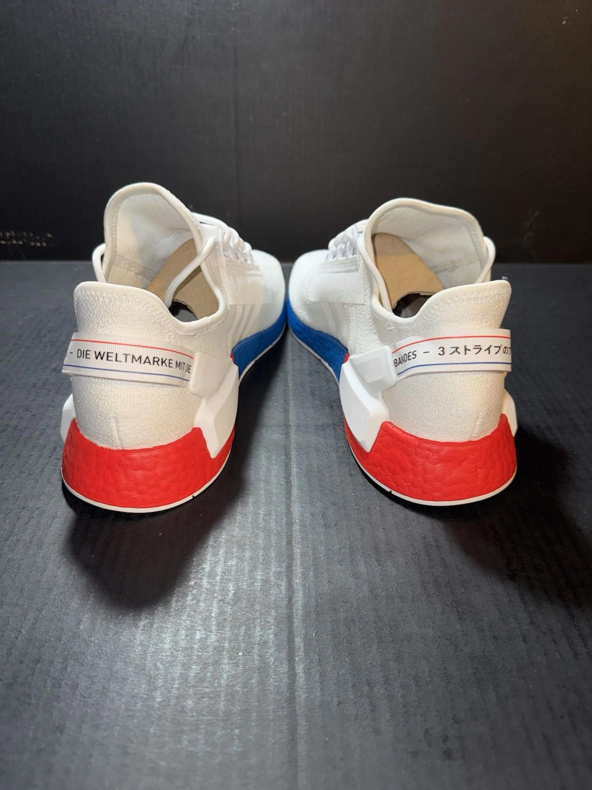 Adidas Adidas Men's NMD_R1 V2 White Lush Red Blue FX4148 Sz 11 USA Size US 11 / EU 44 - 6 Thumbnail