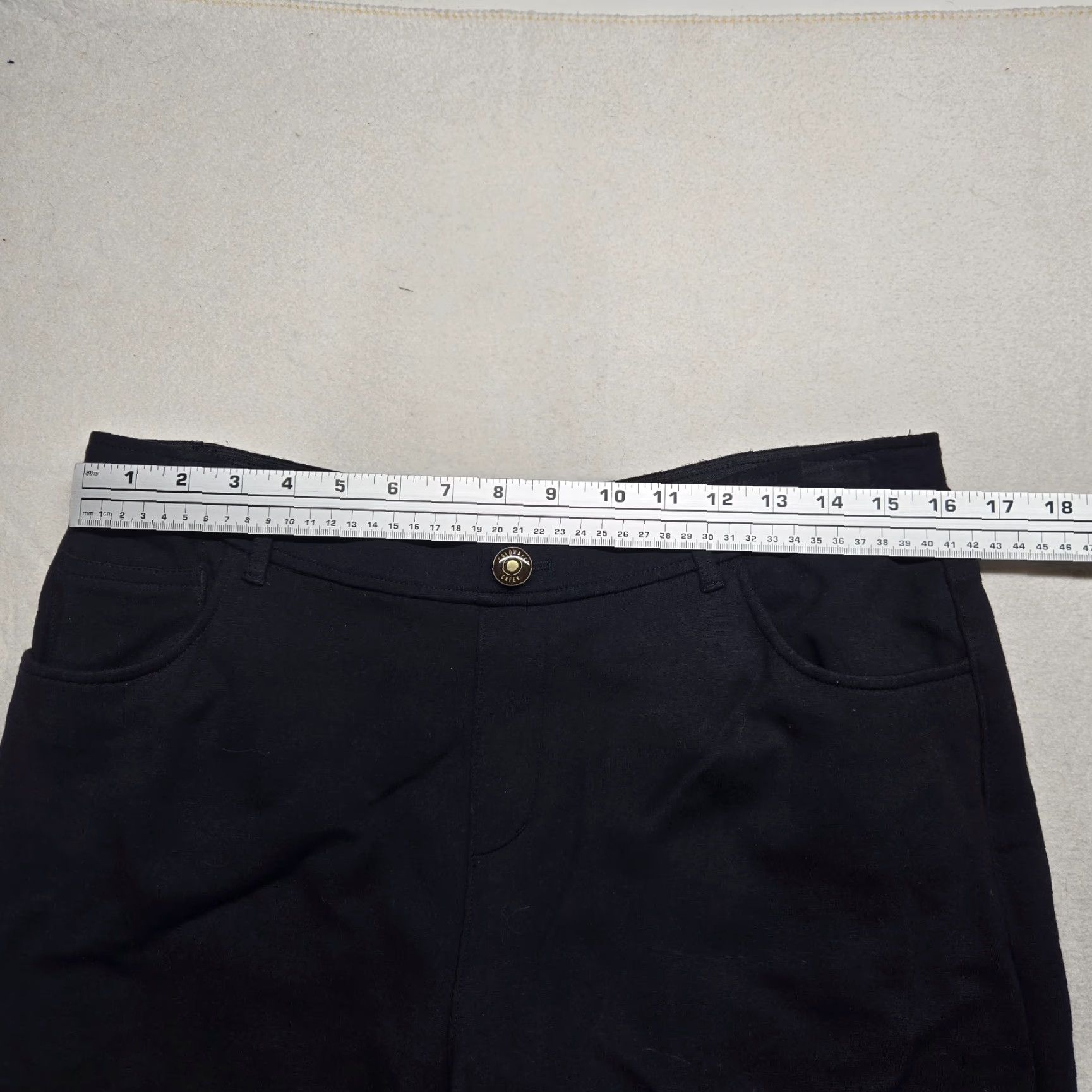 Coldwater Creek Coldwater Creek Pants Dress Solid Black Stretch Wide-Leg PL Petite 14 Womens Mens? Size 36" / US 14 / IT 50 - 4 Thumbnail